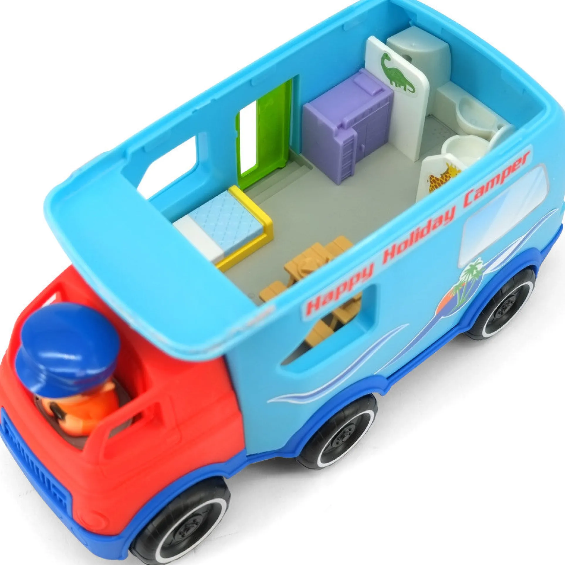 Kiddieland Light & Sound Motorized Happy Camper Toy Vehicle