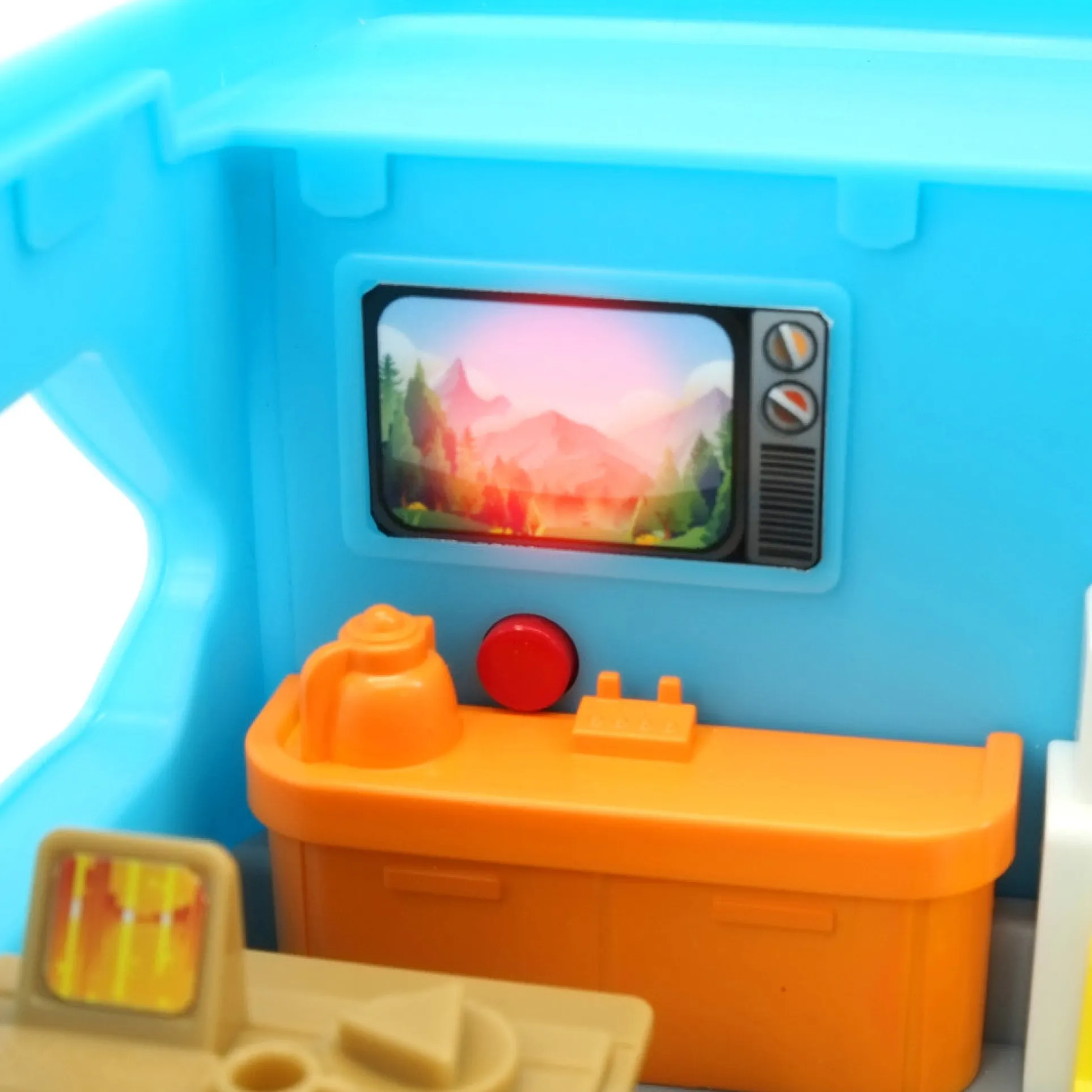 Kiddieland Light & Sound Motorized Happy Camper Toy Vehicle