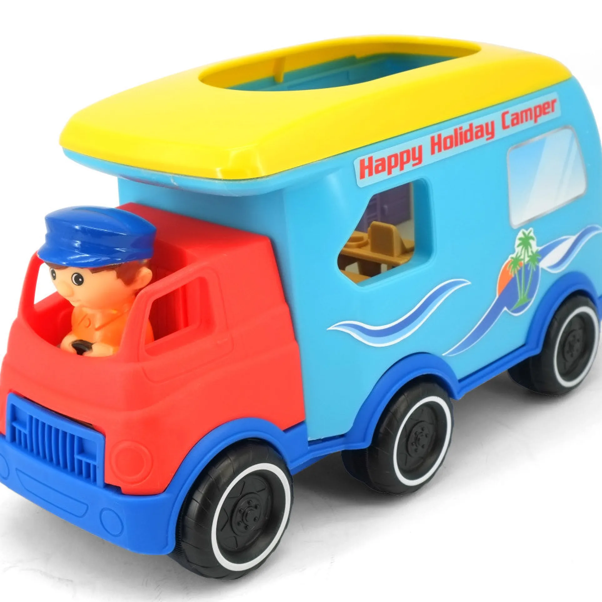 Kiddieland Light & Sound Motorized Happy Camper Toy Vehicle