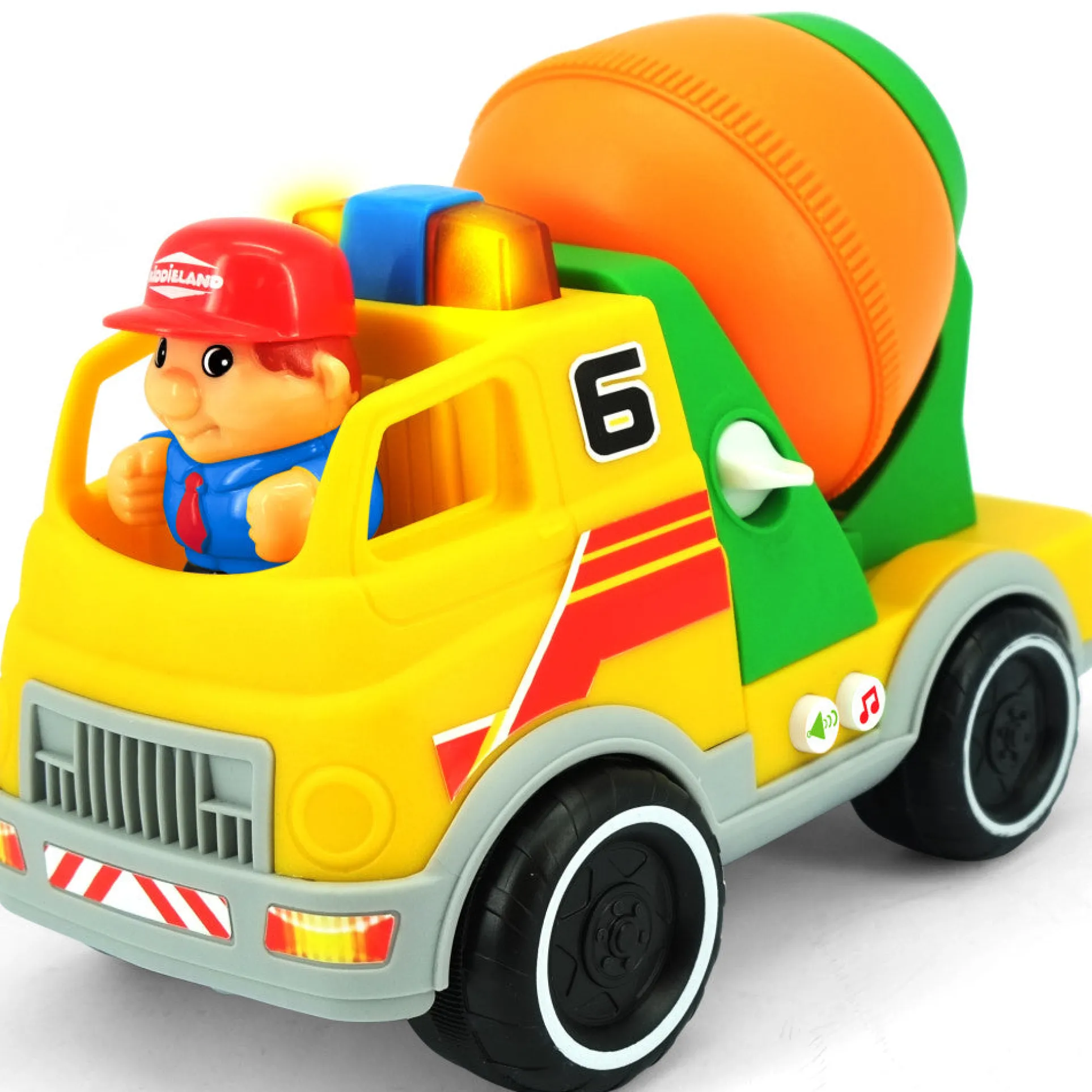 Kiddieland Lights & Sounds Motorized Cement Mixer Toy