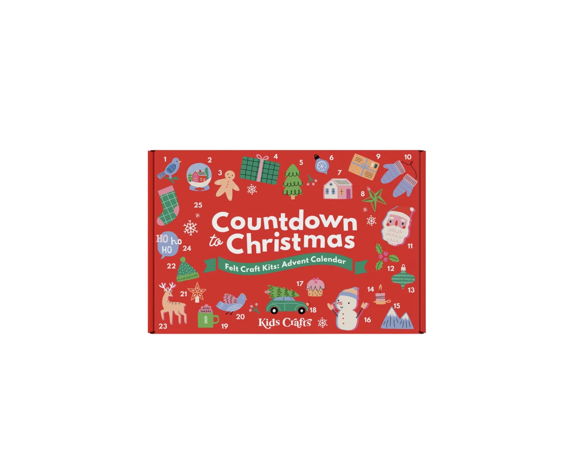 Kids Crafts 2024 Countdown Christmas Advent Calendar - 25 DIY Ornament Kits