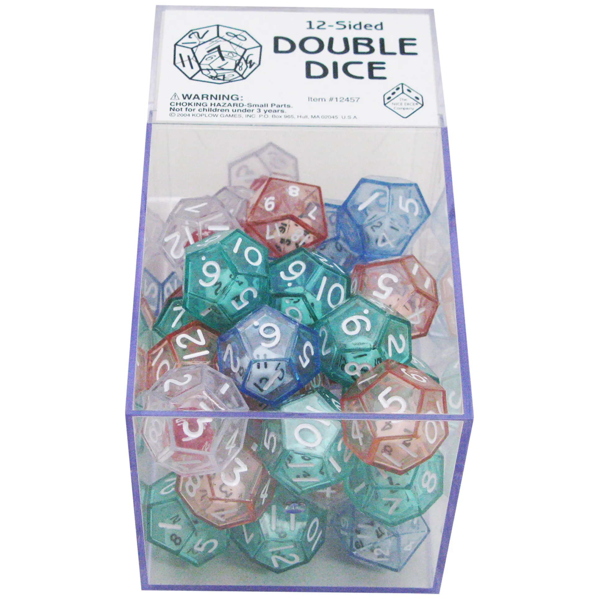 Koplow Games 12-Sided Double Dice Adventure, Box of 40
