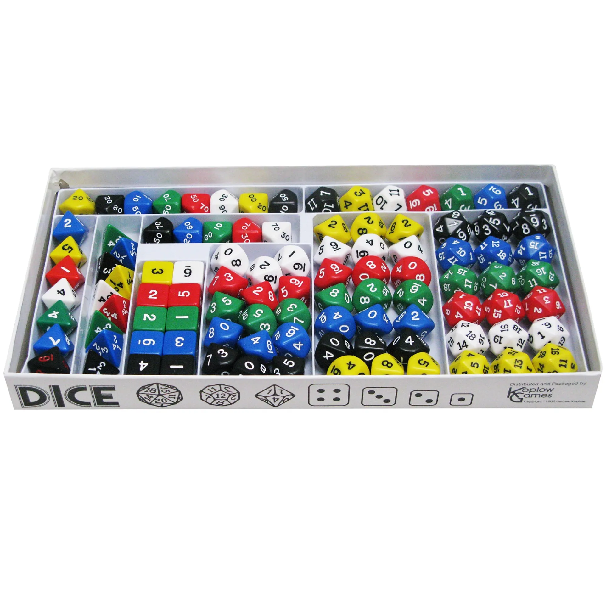 Koplow Games Ultimate Opaque Polyhedra Dice Collection, 100 Count