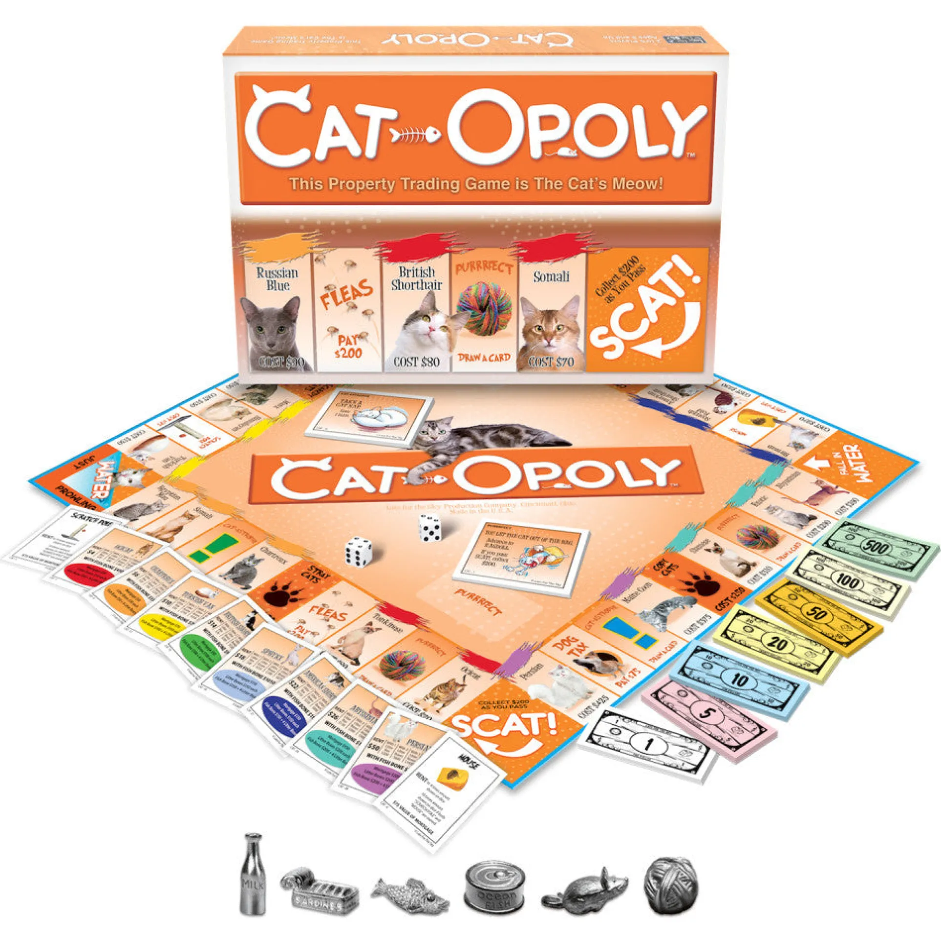 Late for the Sky Cat-Opoly Feline-Themed Monopoly Board Game