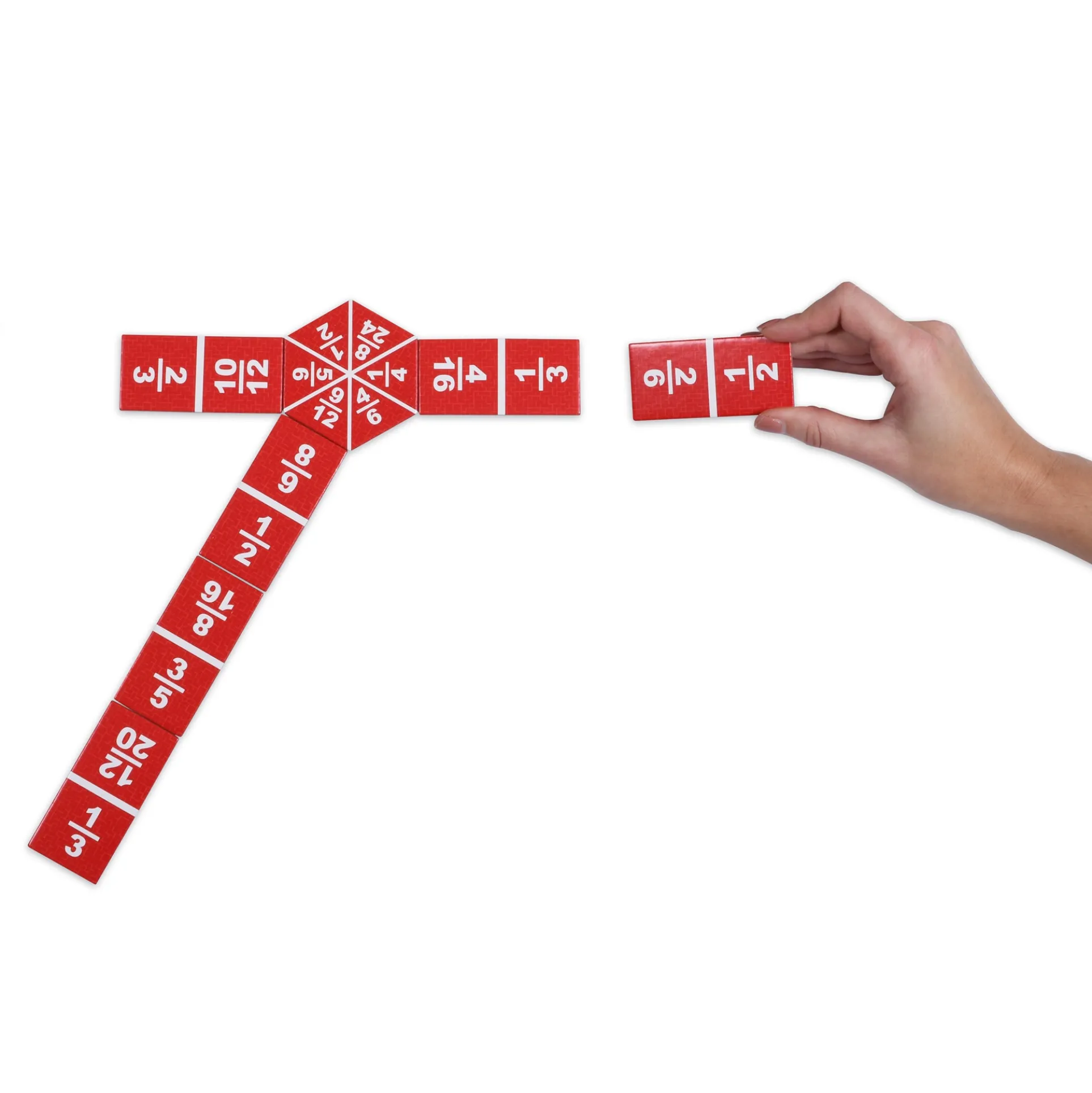 Learning Advantage Equivalent Fraction Dominoes - Math Learning Game - Pack of 2