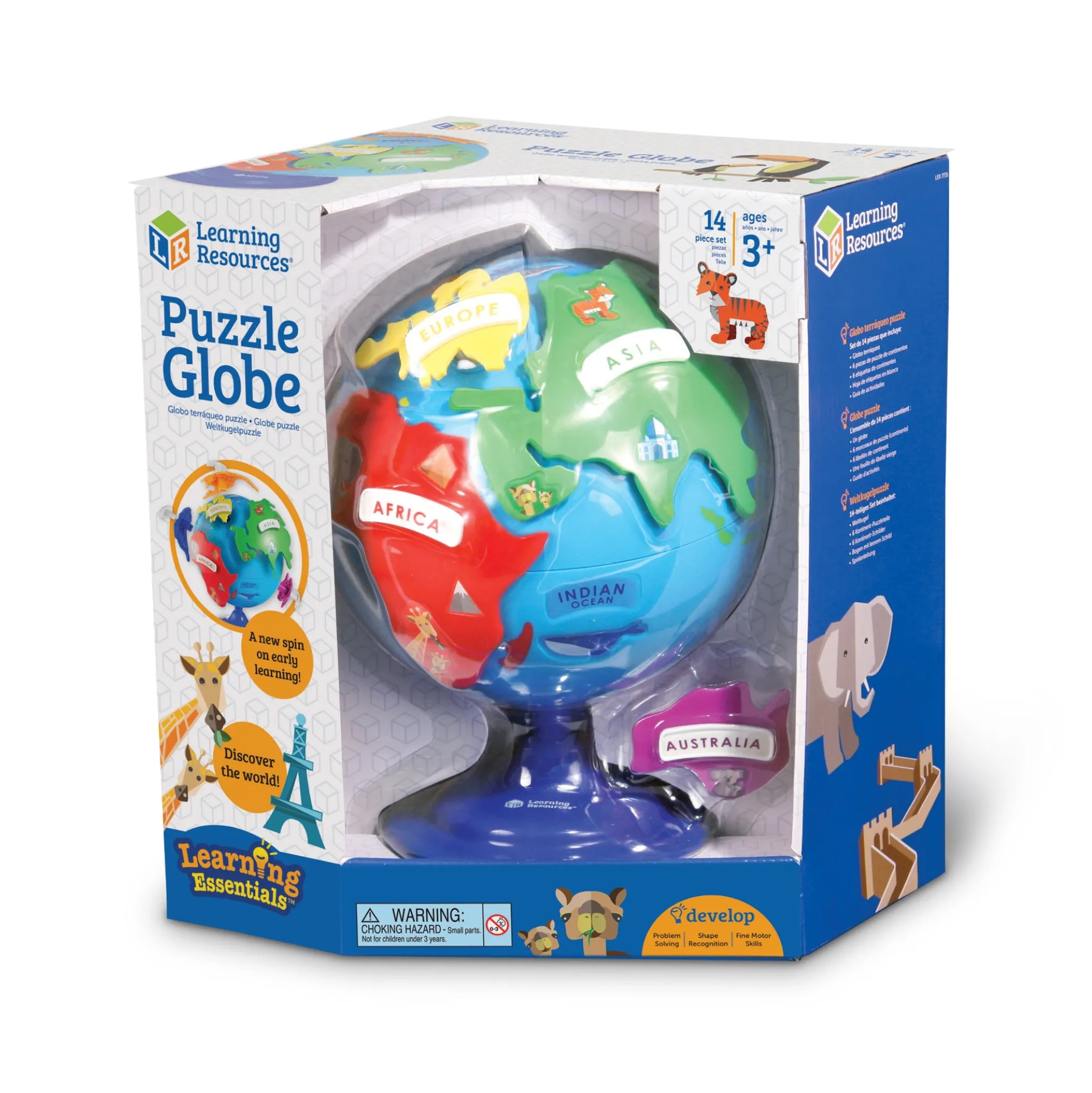 Learning Essentials Interactive Puzzle Globe - 14 Pieces - Educational Toy