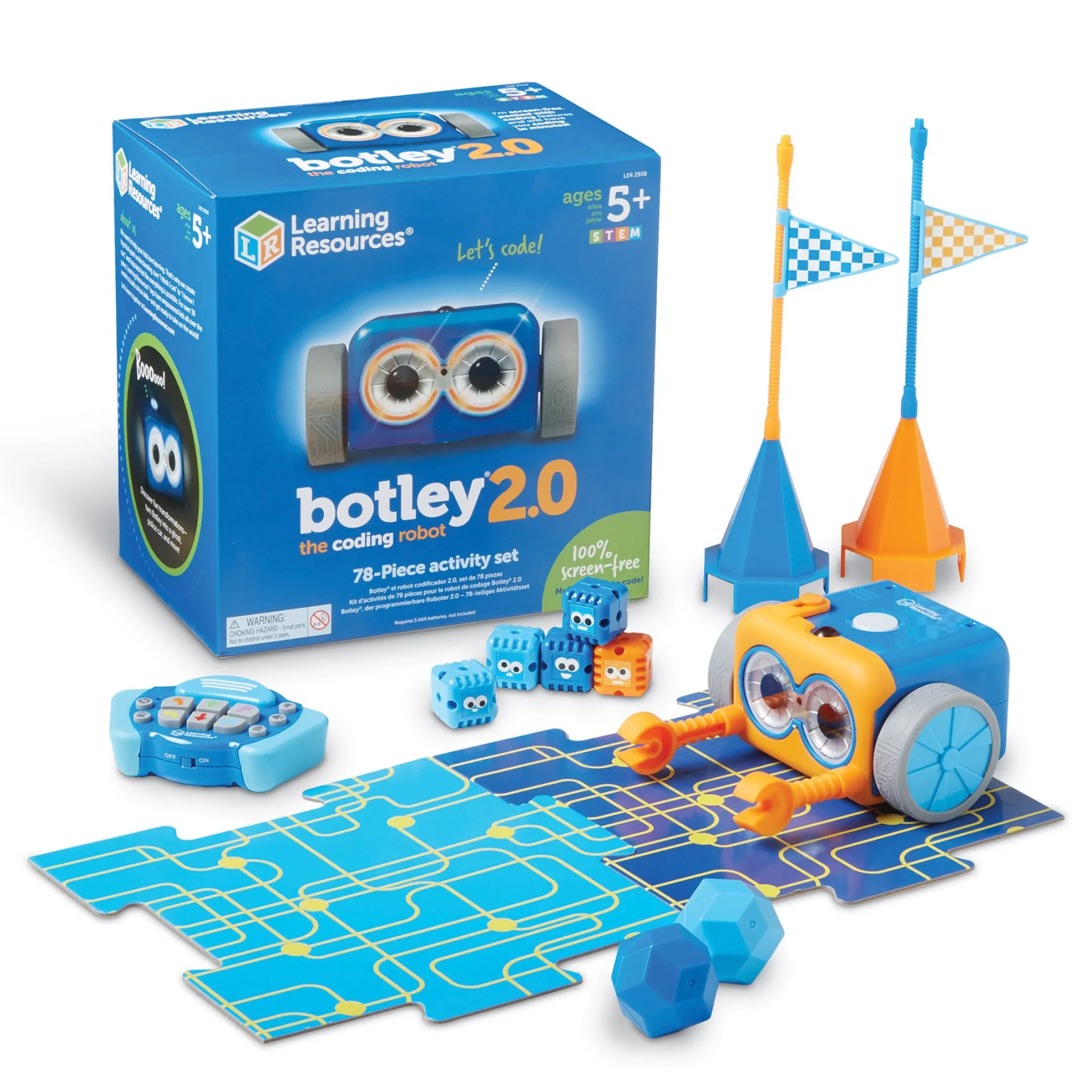 Learning Resources Botley 2.0 Coding Robot - Screen-Free Programming Adventure