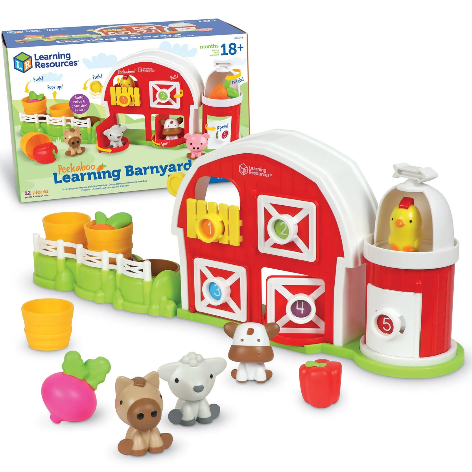 Learning Resources Peekaboo Learning Barn Play Set
