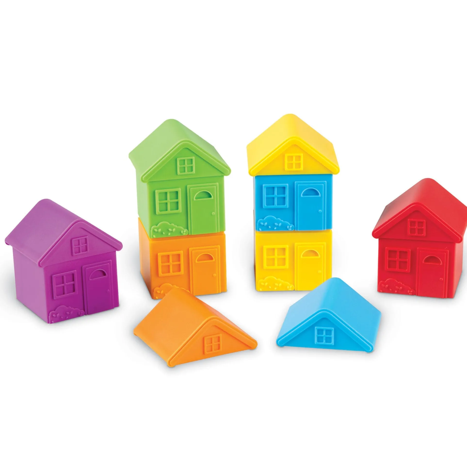 Learning Resources All About Me Sort & Match Houses - Colorful Educational Toy Set of 6