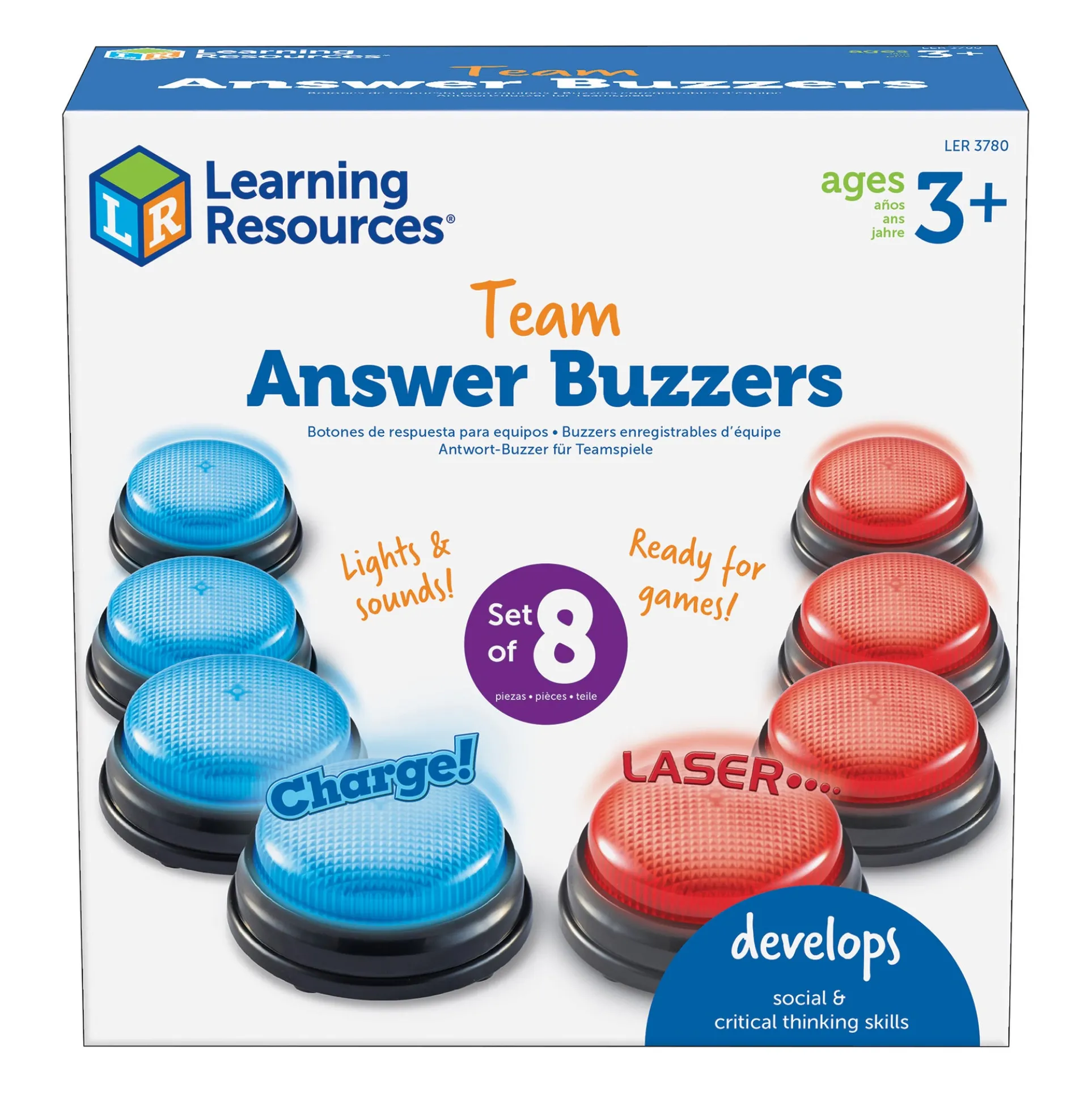 Learning Resources Team Answer Buzzers - Interactive Game Set