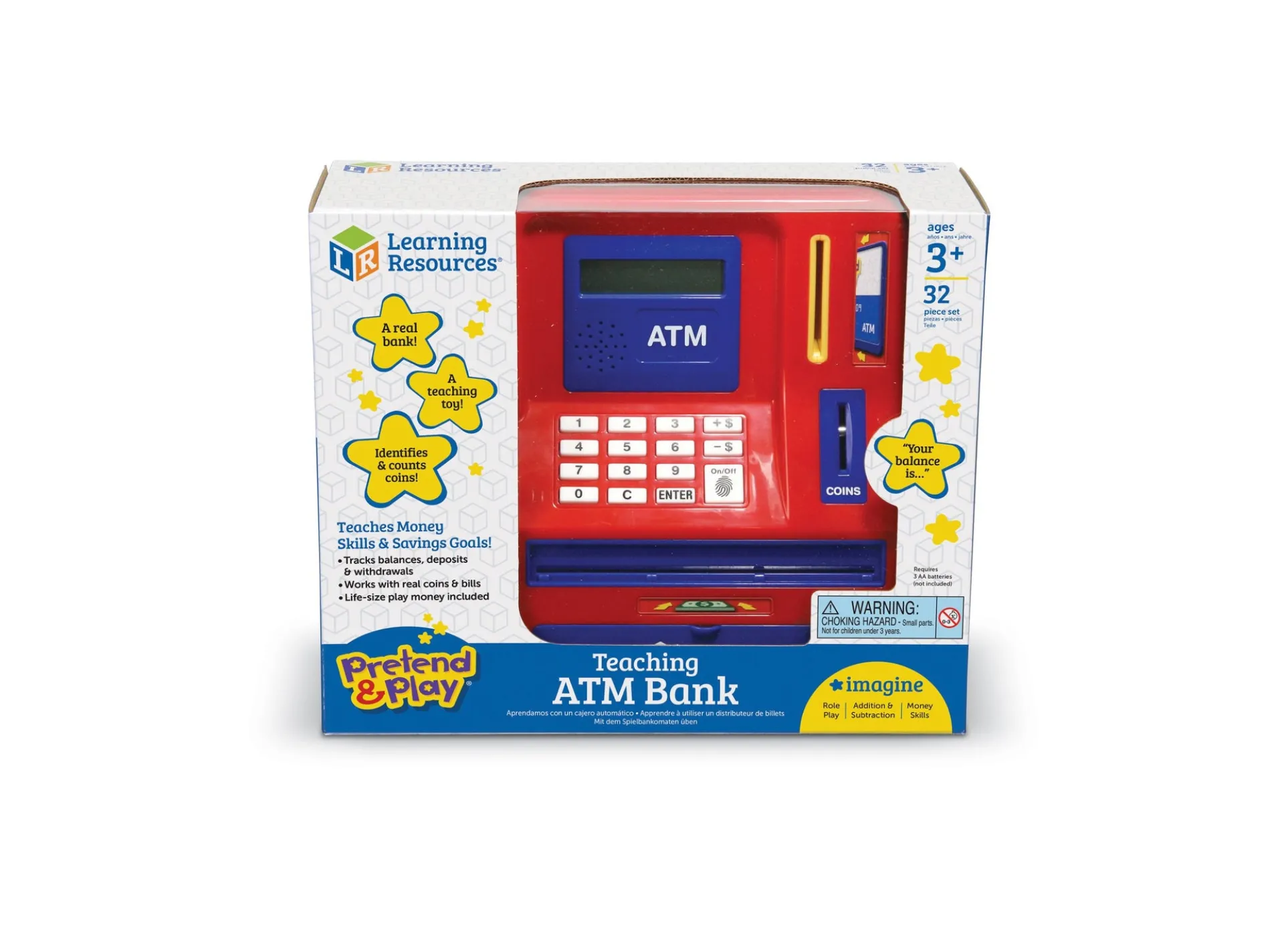 Learning Resources Pretend & Play Teaching ATM Bank - Interactive Educational Toy