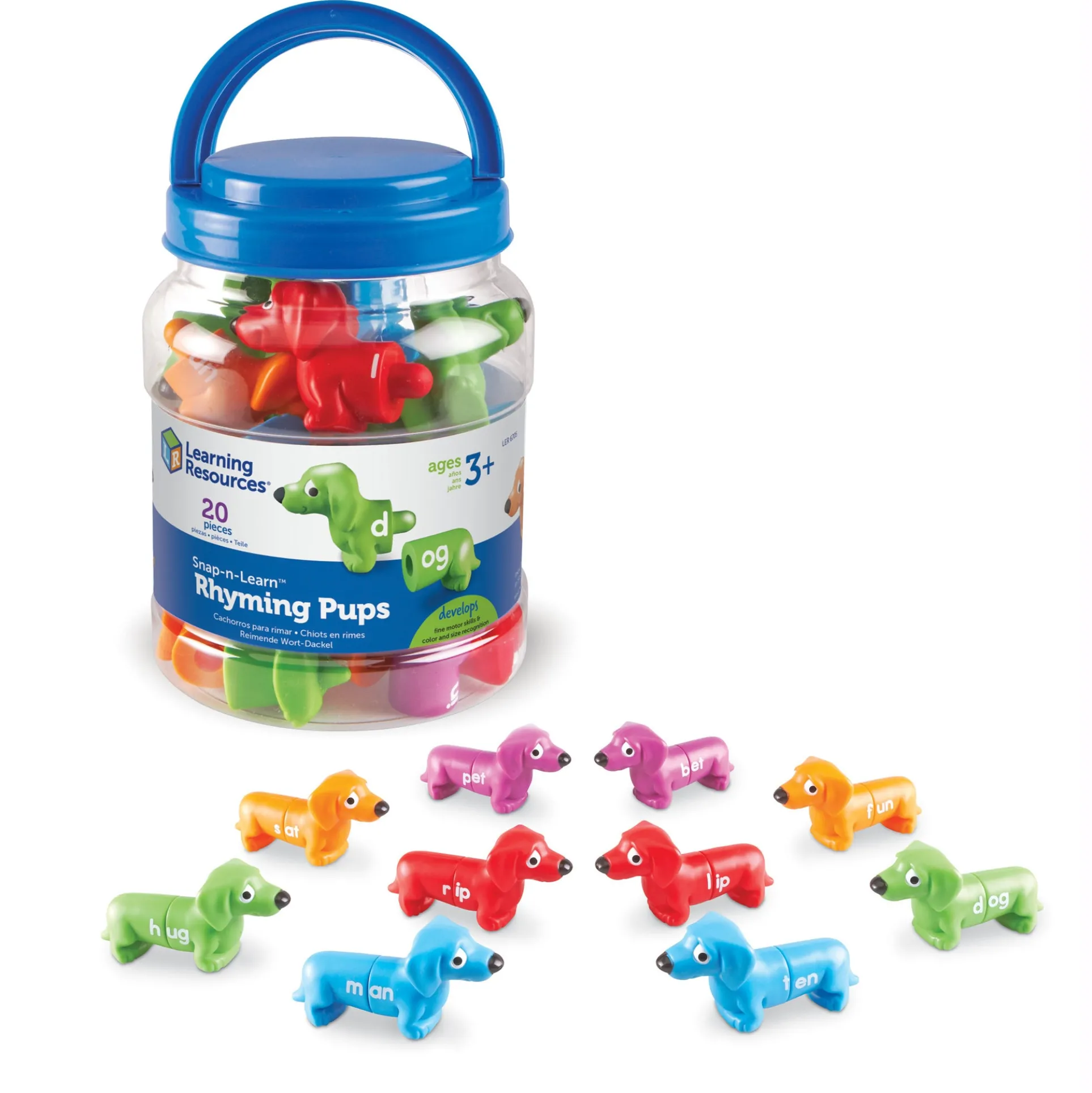 Learning Resources Snap-n-Learn Rhyming Pups - Educational Toy for Early Phonics