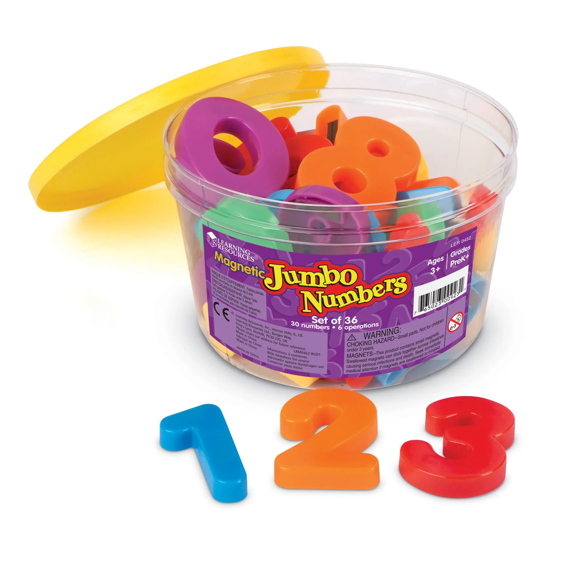 Learning Resources Jumbo Magnetic Numbers & Operations Set - Bright Colors