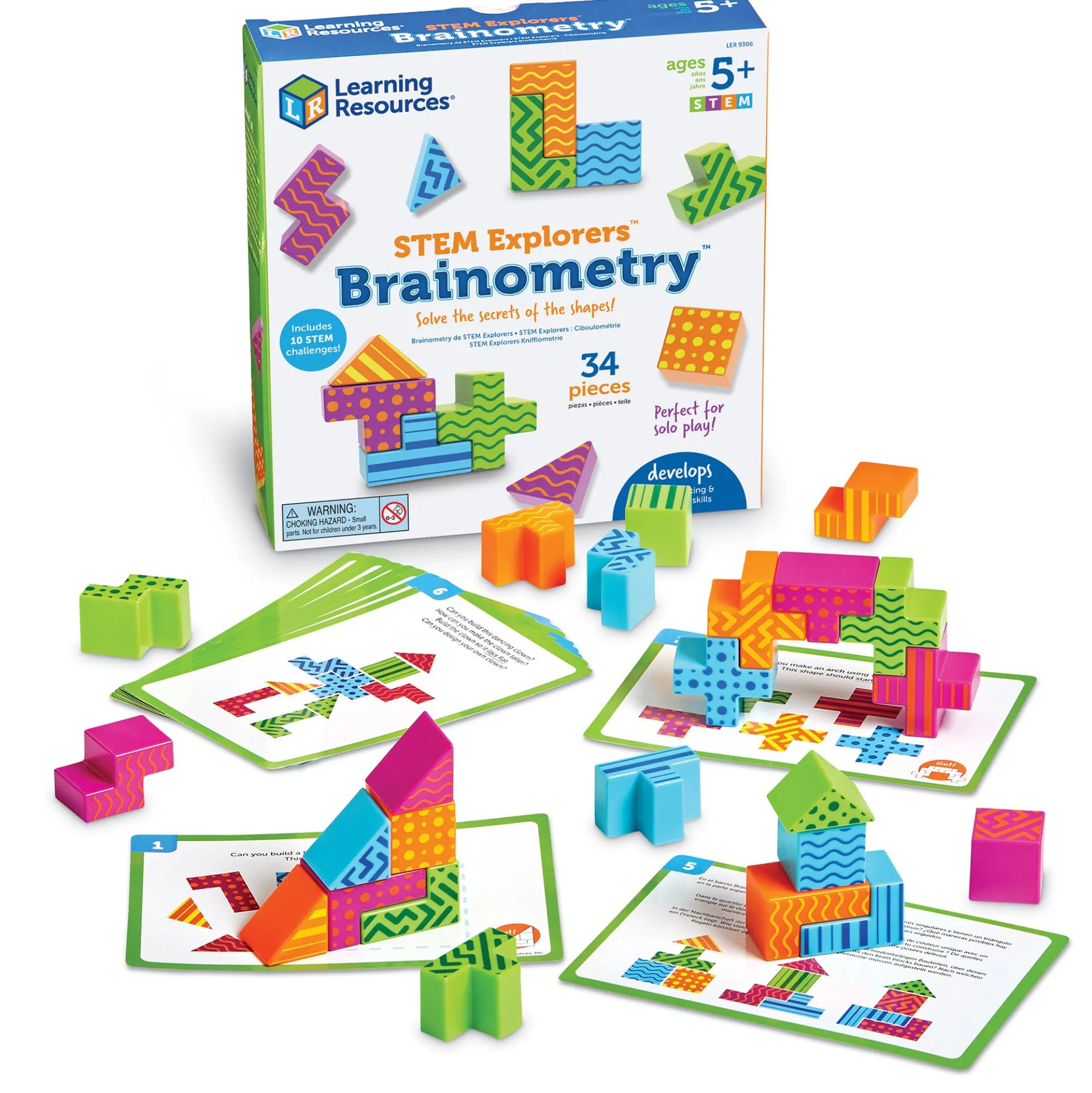 Learning Resources STEM Explorers Brainometry - Educational Geometry and Sorting Challenges
