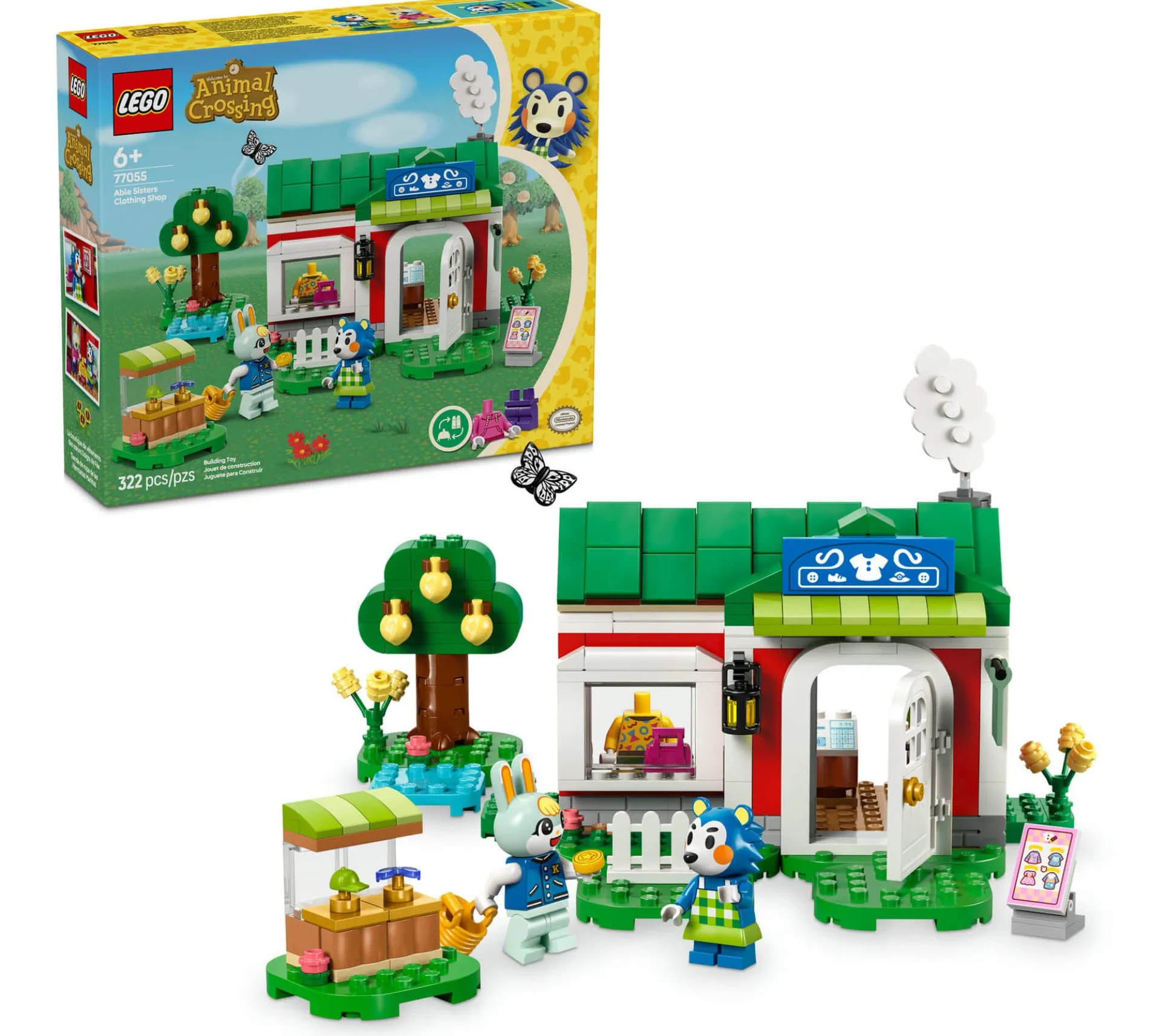 LEGO Animal Crossing Able Sisters 322-Piece Clothing Shop Building Kit