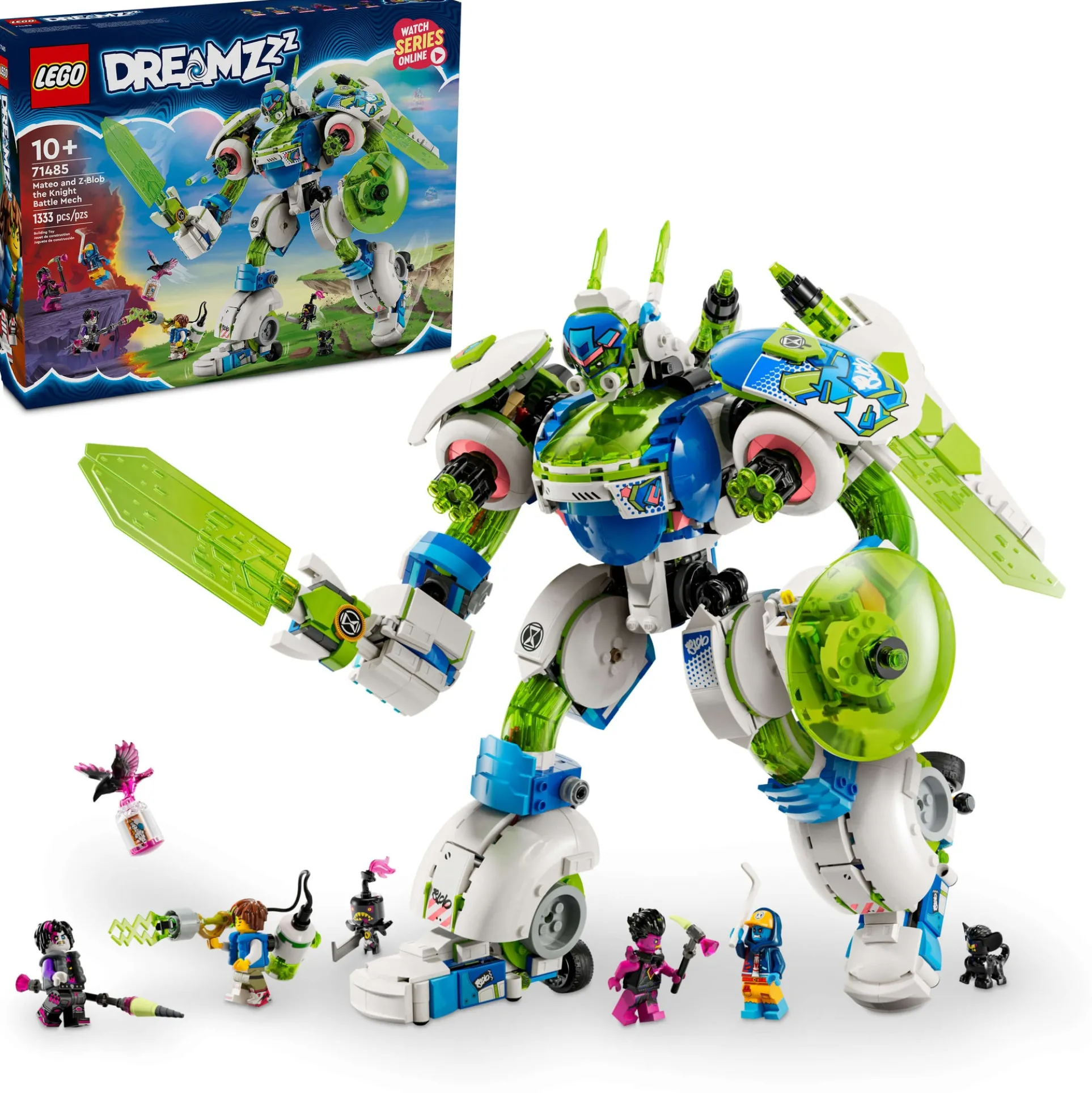 LEGO DREAMZzz™ Mateo and Z-Blob Knight Mech Transformation Set - 1333 Pieces