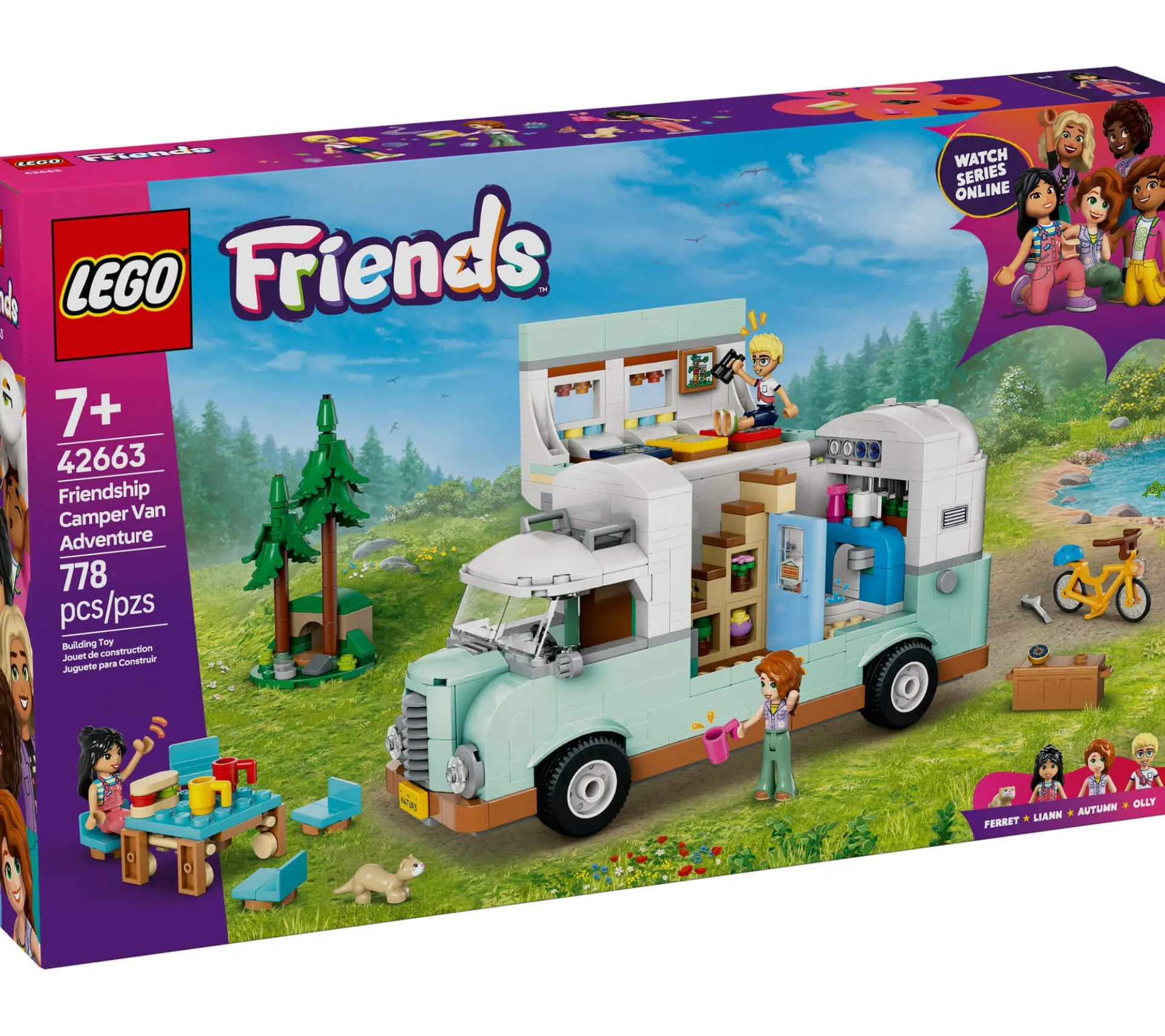 LEGO Friends 778-Piece Friendship Camper Van Building Set - Adventure Role-Play 42663