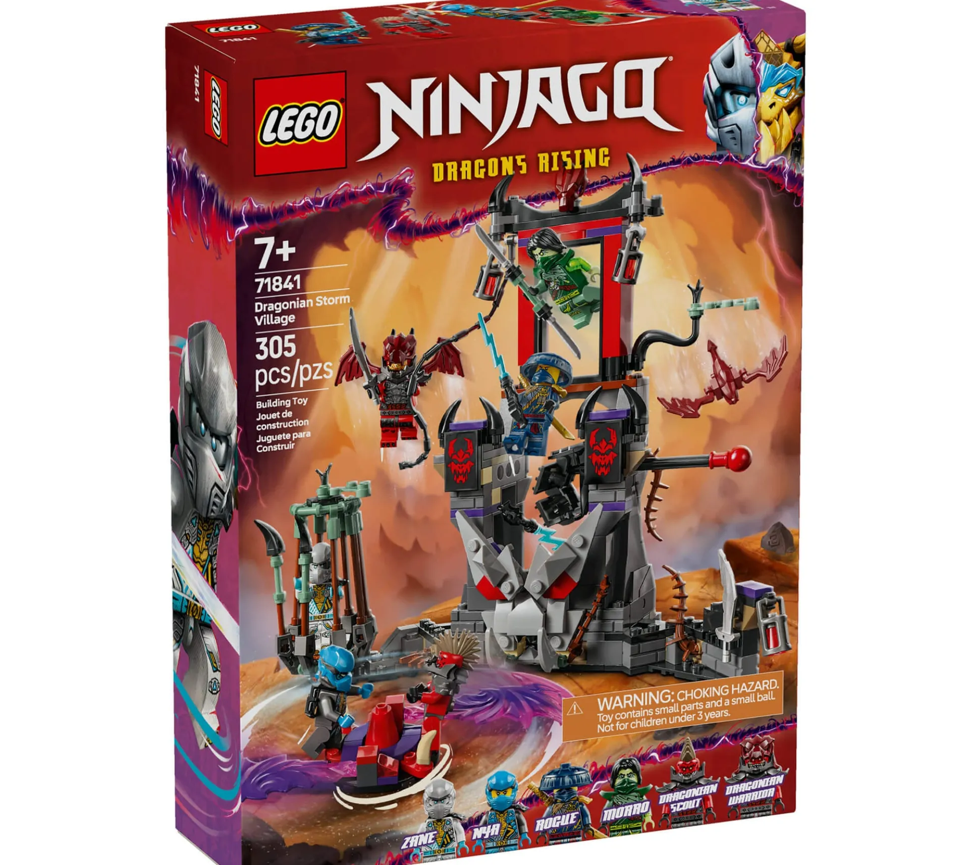 LEGO NINJAGO Dragonian Storm Village 305-Piece Battle Arena Playset 71841