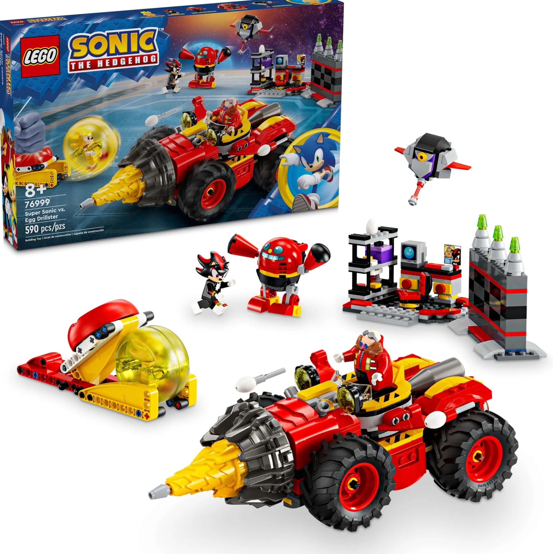 LEGO Sonic the Hedgehog Super Sonic vs. Egg Drillster 76999 Building Set