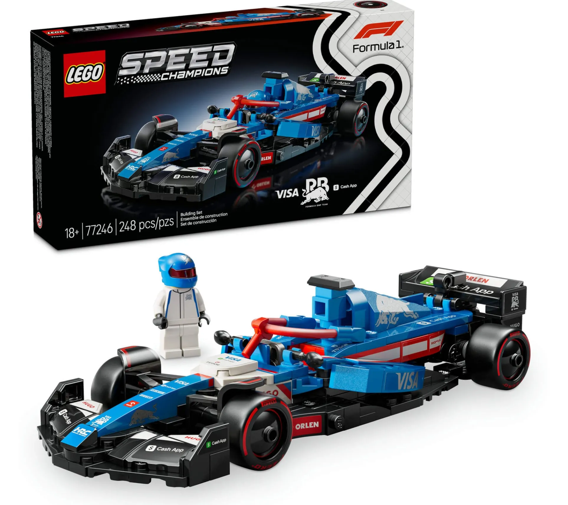 LEGO Speed Champions Visa Cash App RB VCARB 01 F1 Race Car Kit - 248 Pieces