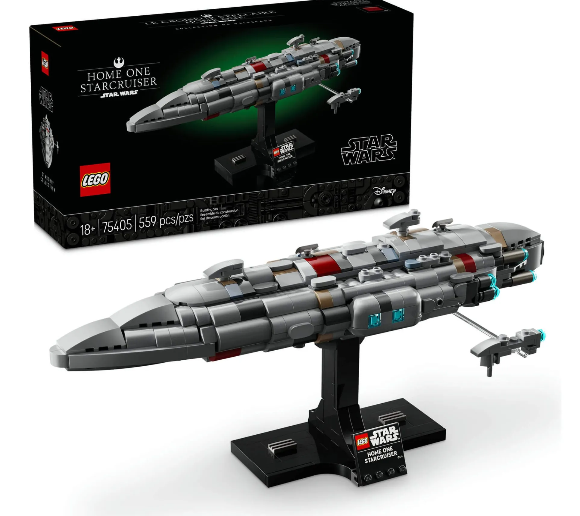 LEGO Star Wars Home One Starcruiser Model Kit 75405 - Buildable Starship