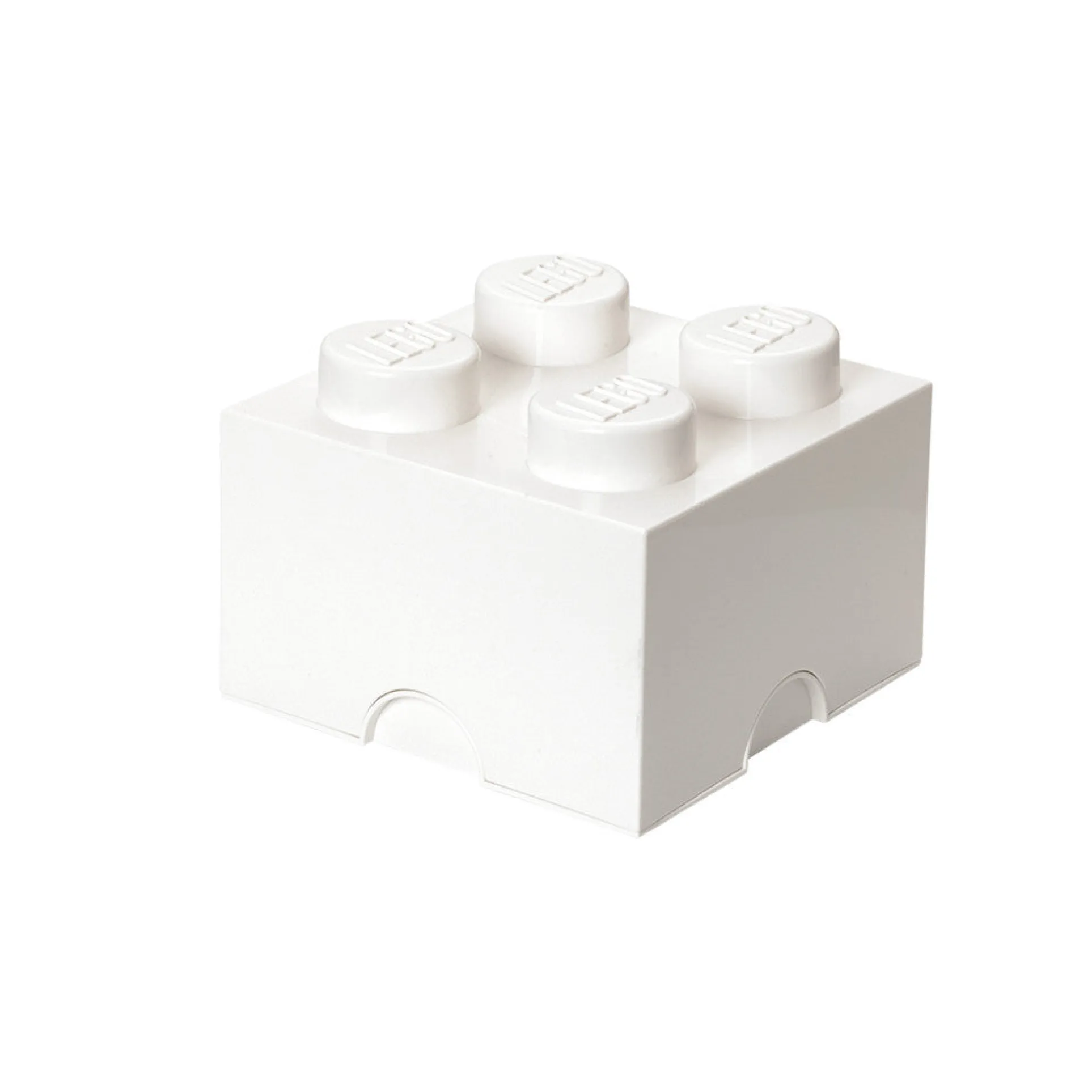 LEGO Storage Brick 4 - Stackable White Organizer for Bricks and Minifigures