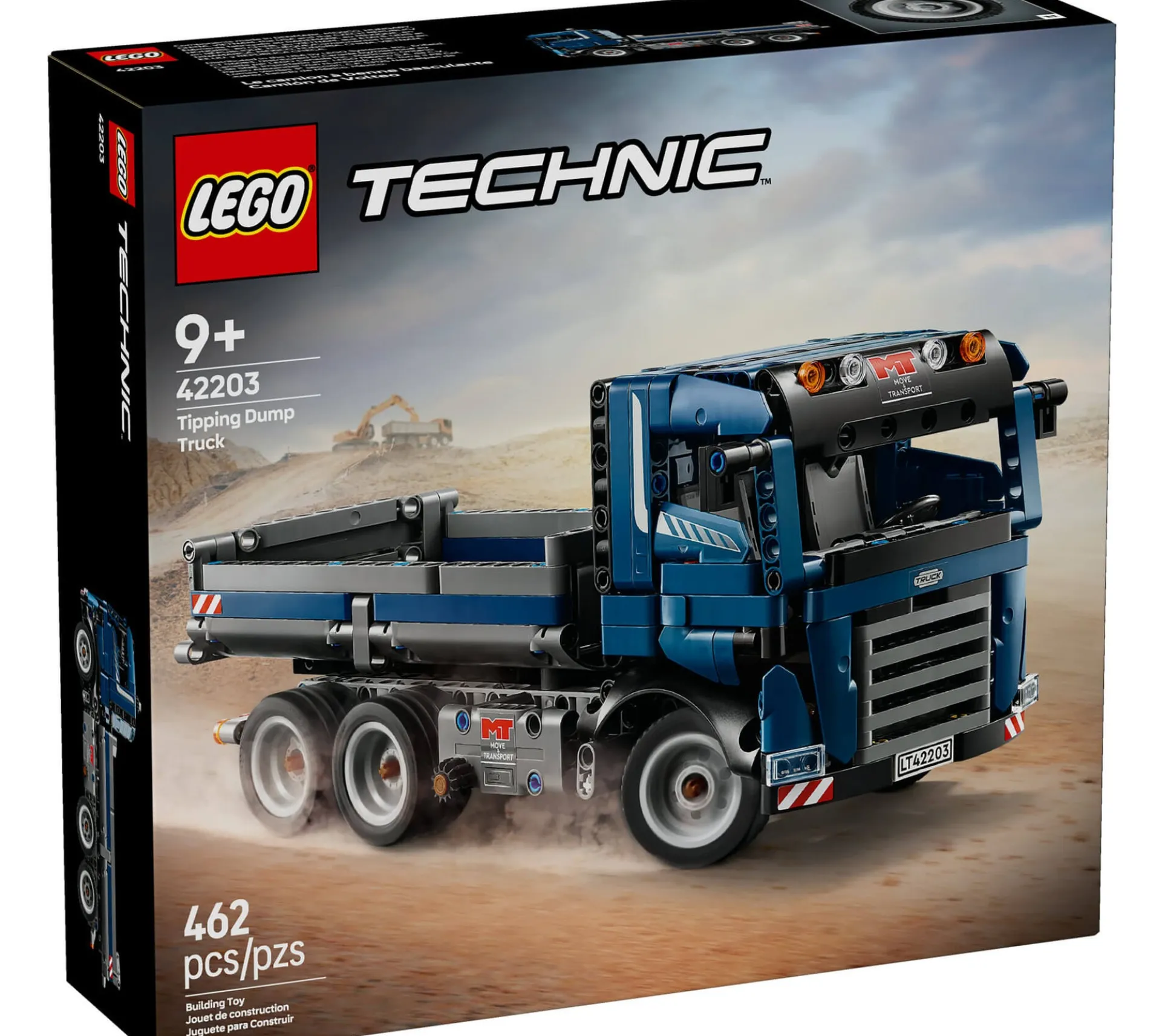 LEGO Technic 462-Piece Tipping Dump Truck Toy - Blue