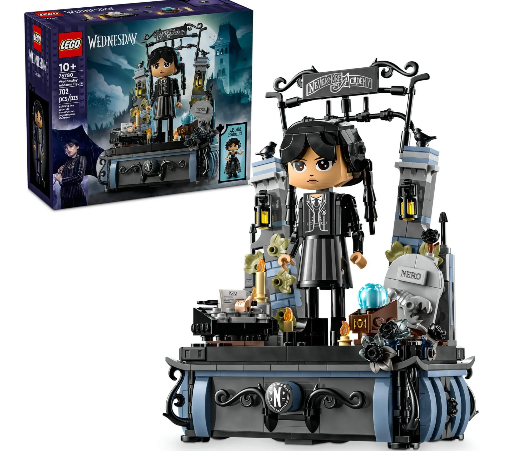 LEGO Wednesday Addams Collectible Figure - 702 Pieces - Play & Display