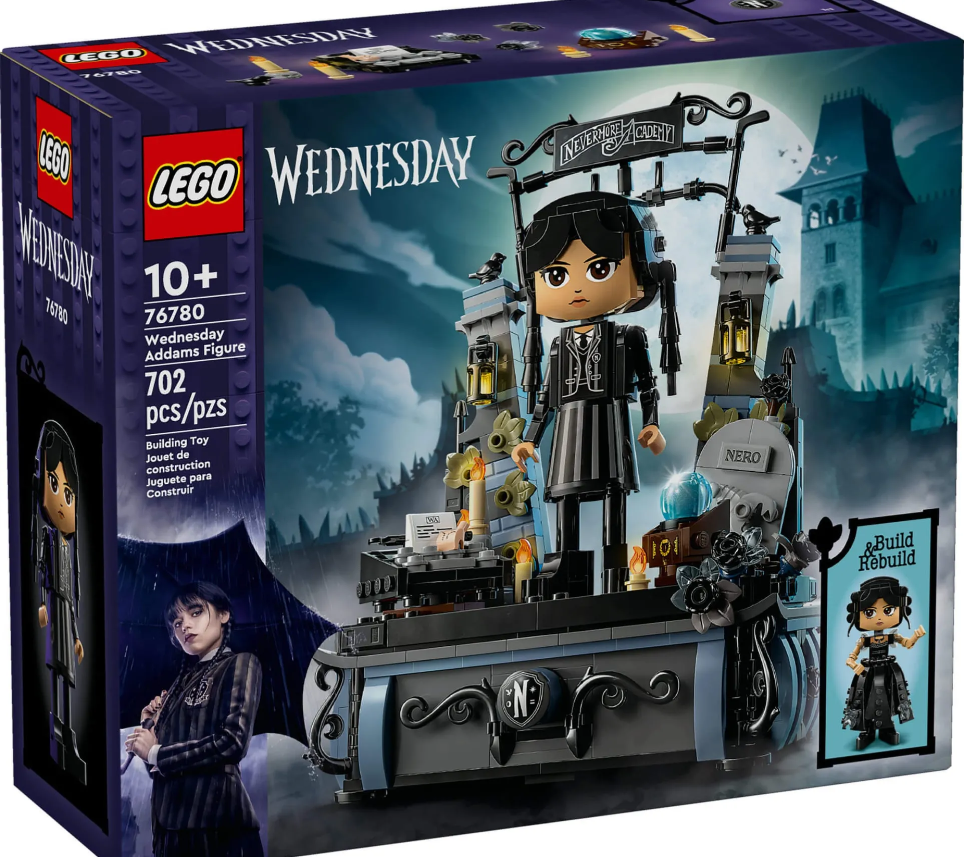 LEGO Wednesday Addams Collectible Figure - 702 Pieces - Play & Display