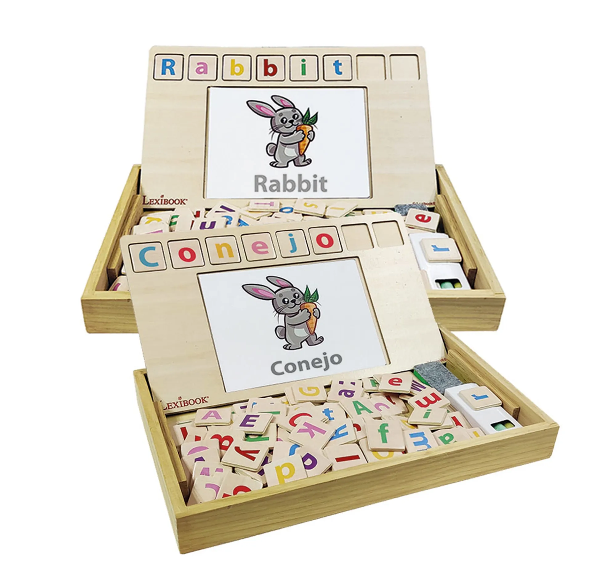 Lexibook Bio Toys Word School - Bilingual Learning Set in English and Spanish