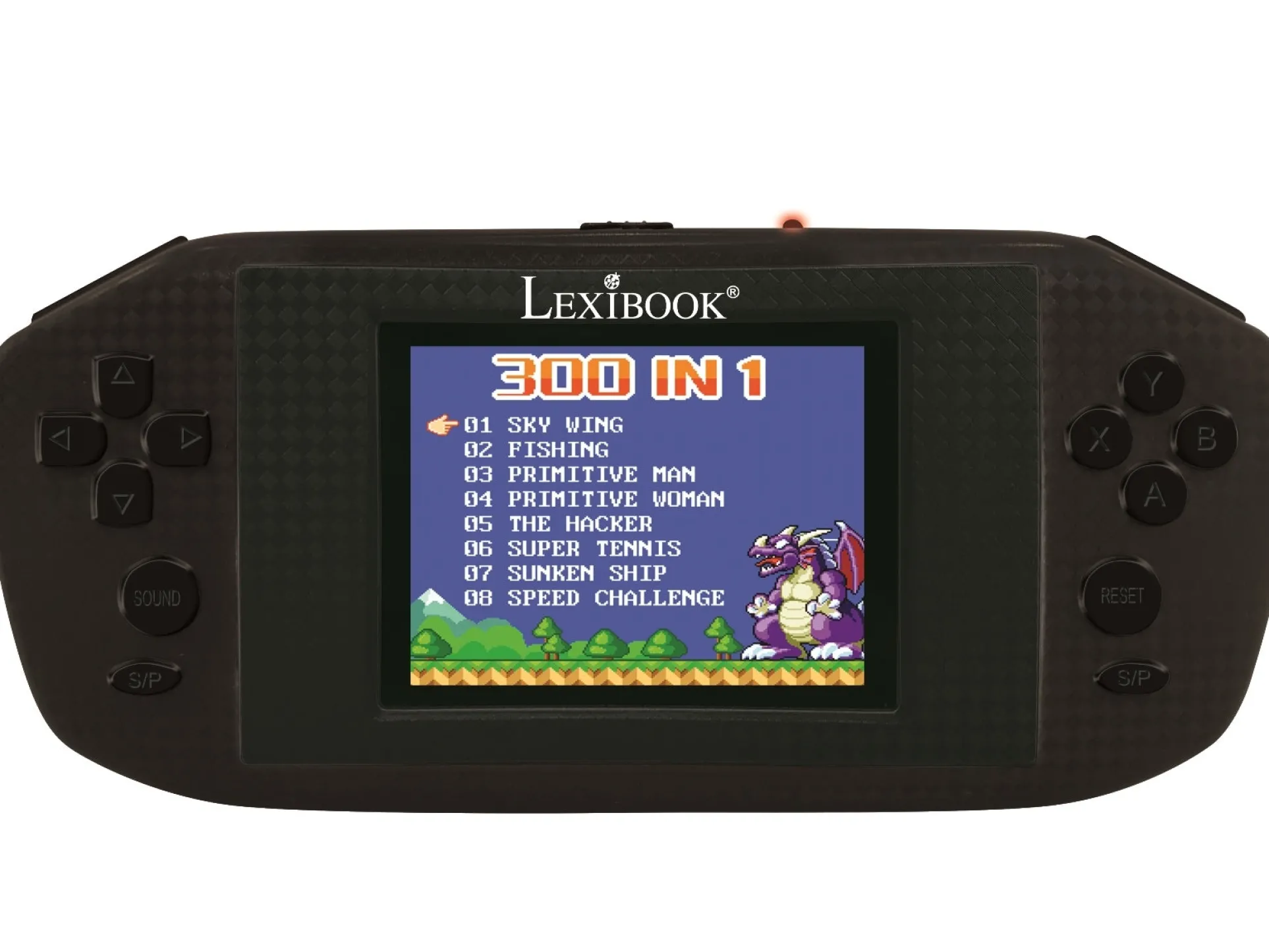 Lexibook Compact Handheld Power Arcade Console, 300 Games, Black