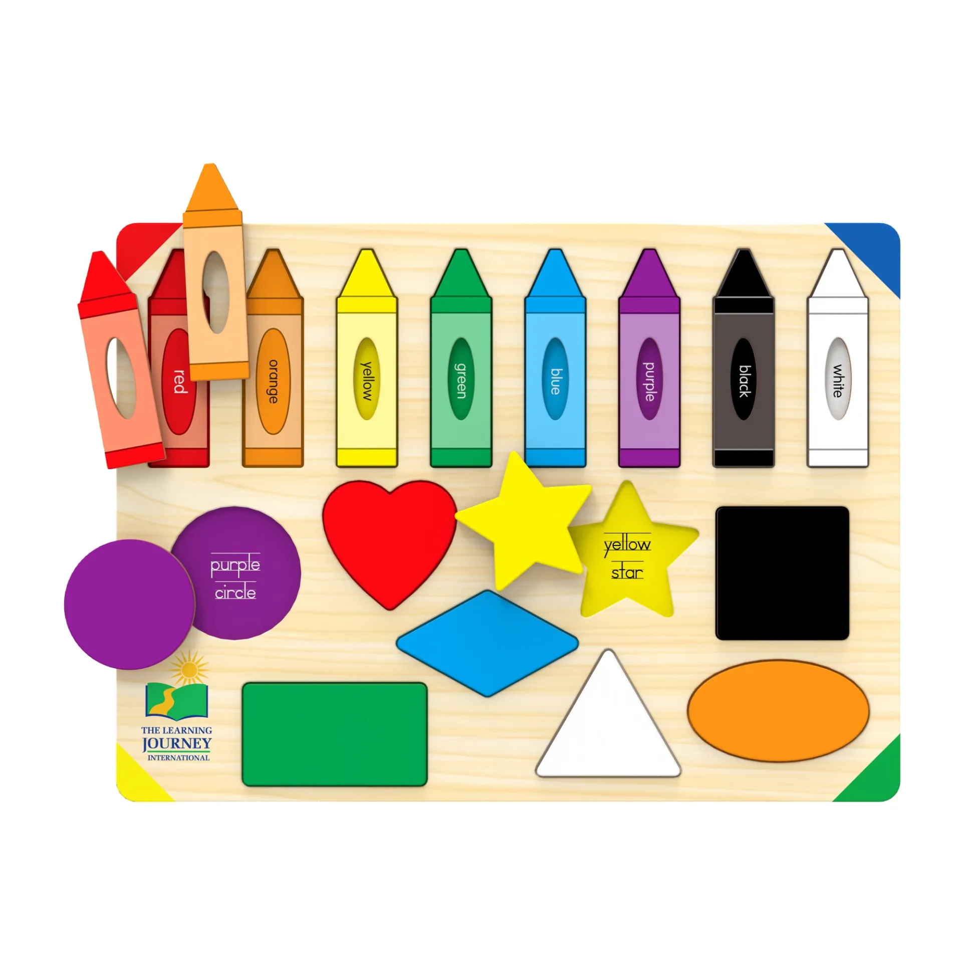 Lift & Learn Colors & Shapes Wooden Puzzle - 16 Pcs