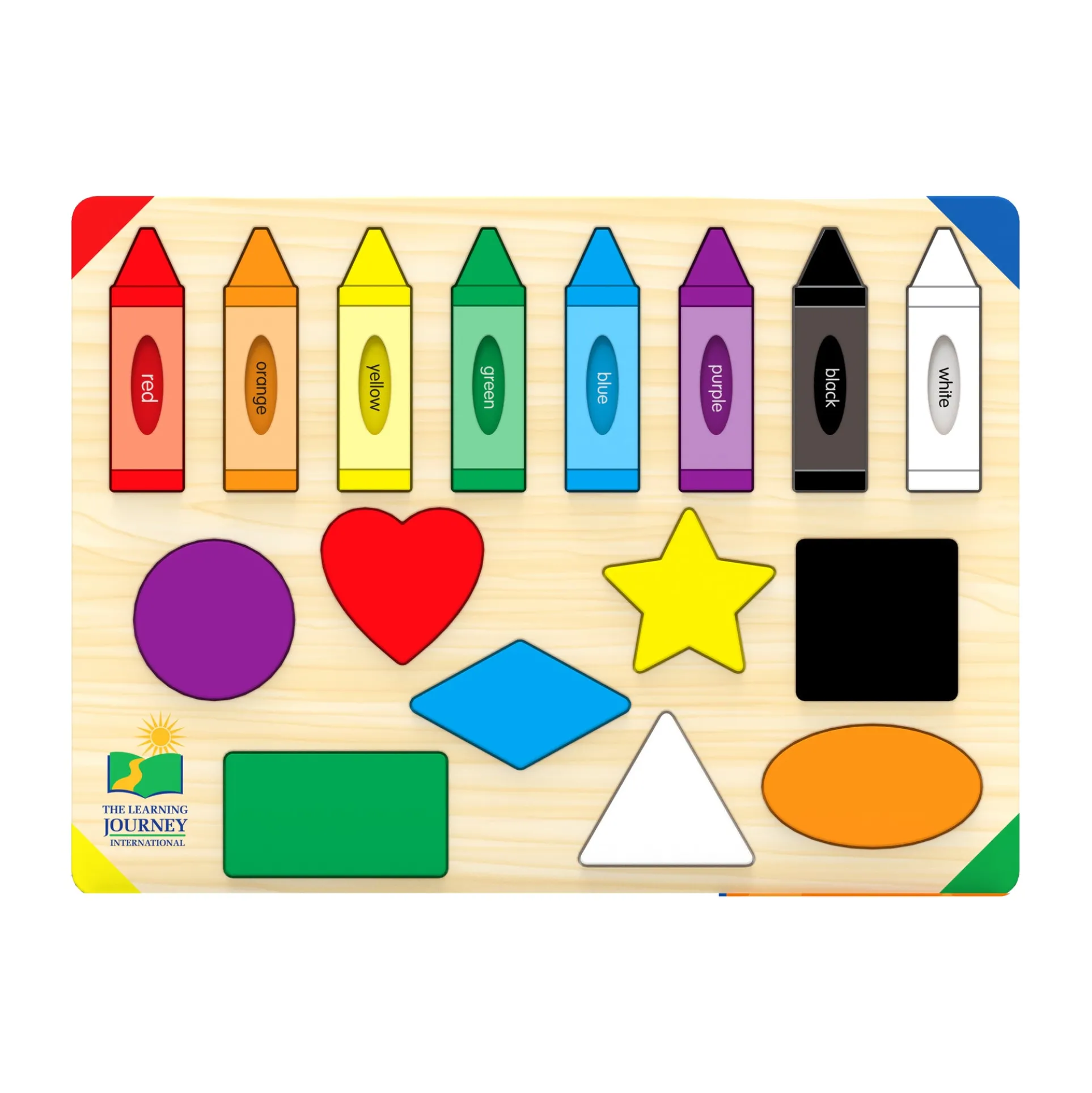 Lift & Learn Colors & Shapes Wooden Puzzle - 16 Pcs