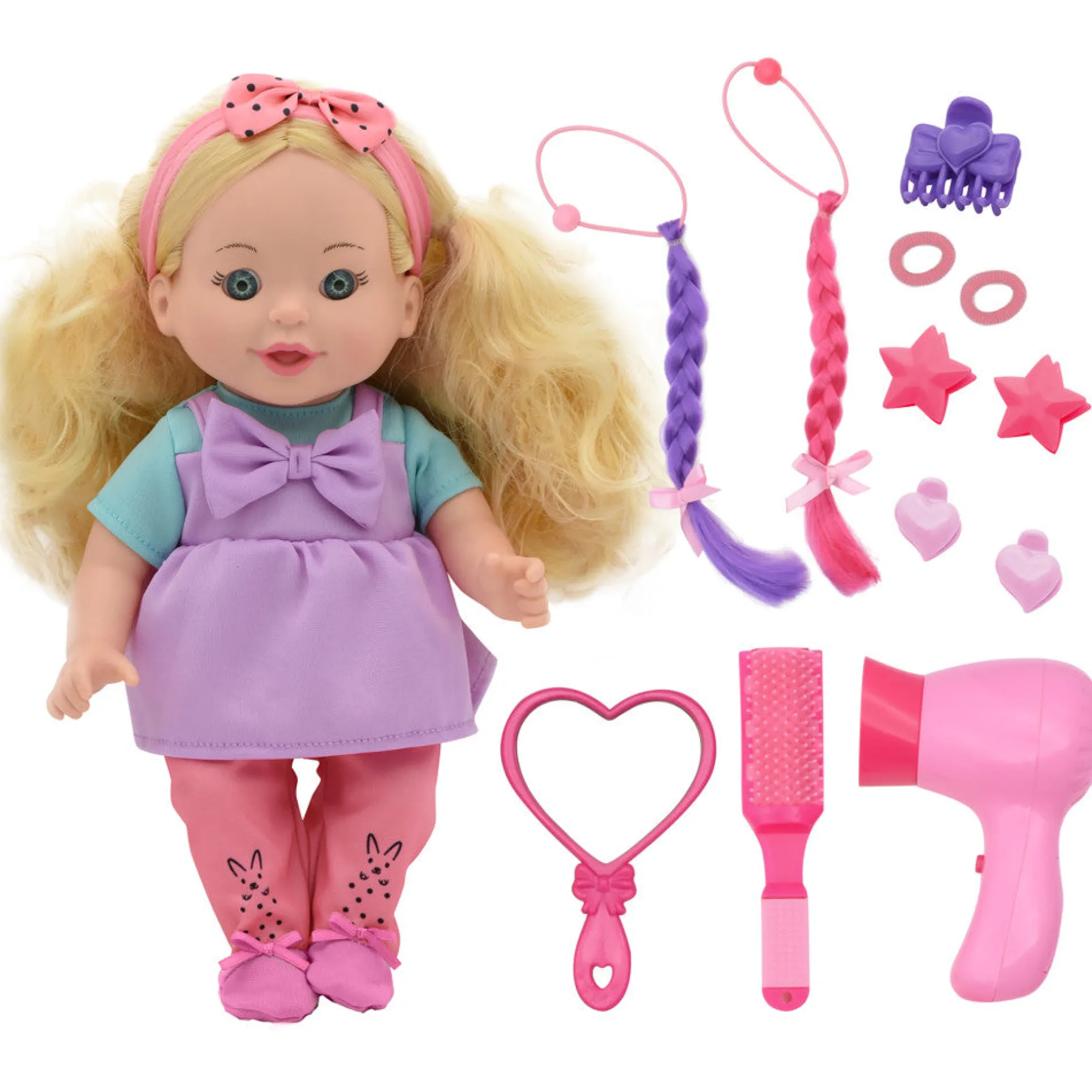 Lil Tots 12-inch Talking Hair Styling Playset - Interactive Doll
