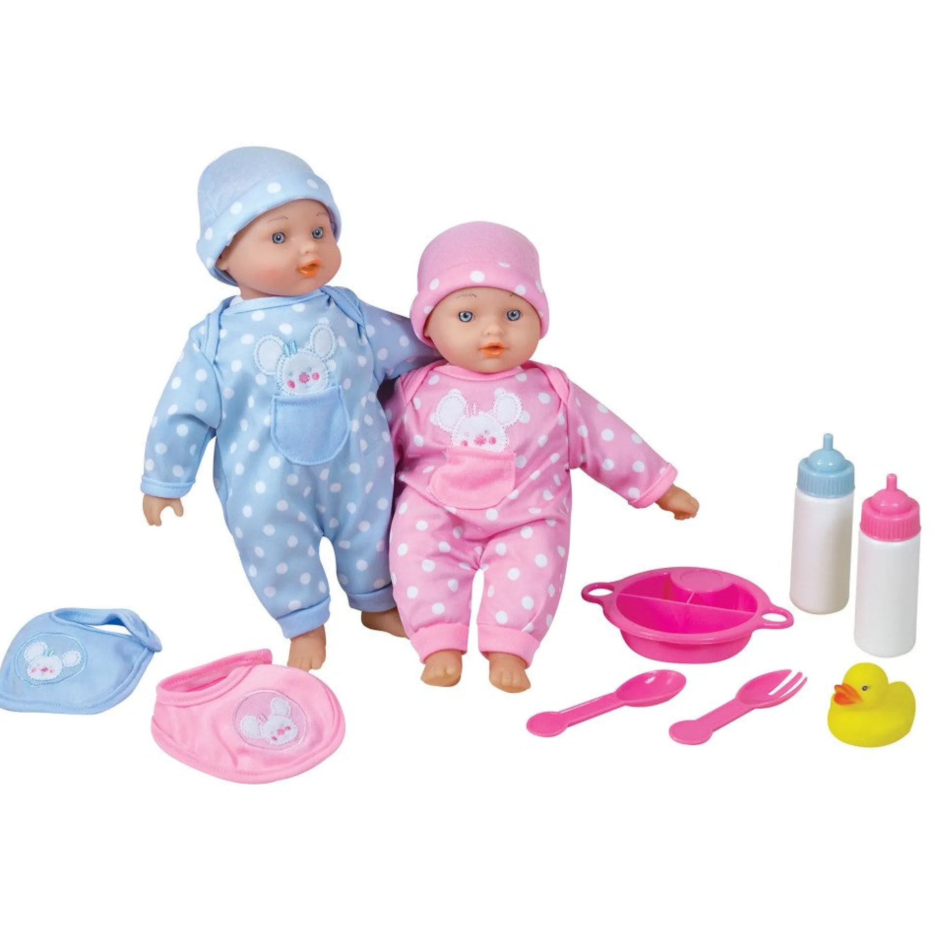 Lissi 11" Interactive Twin Baby Dolls with Accessories