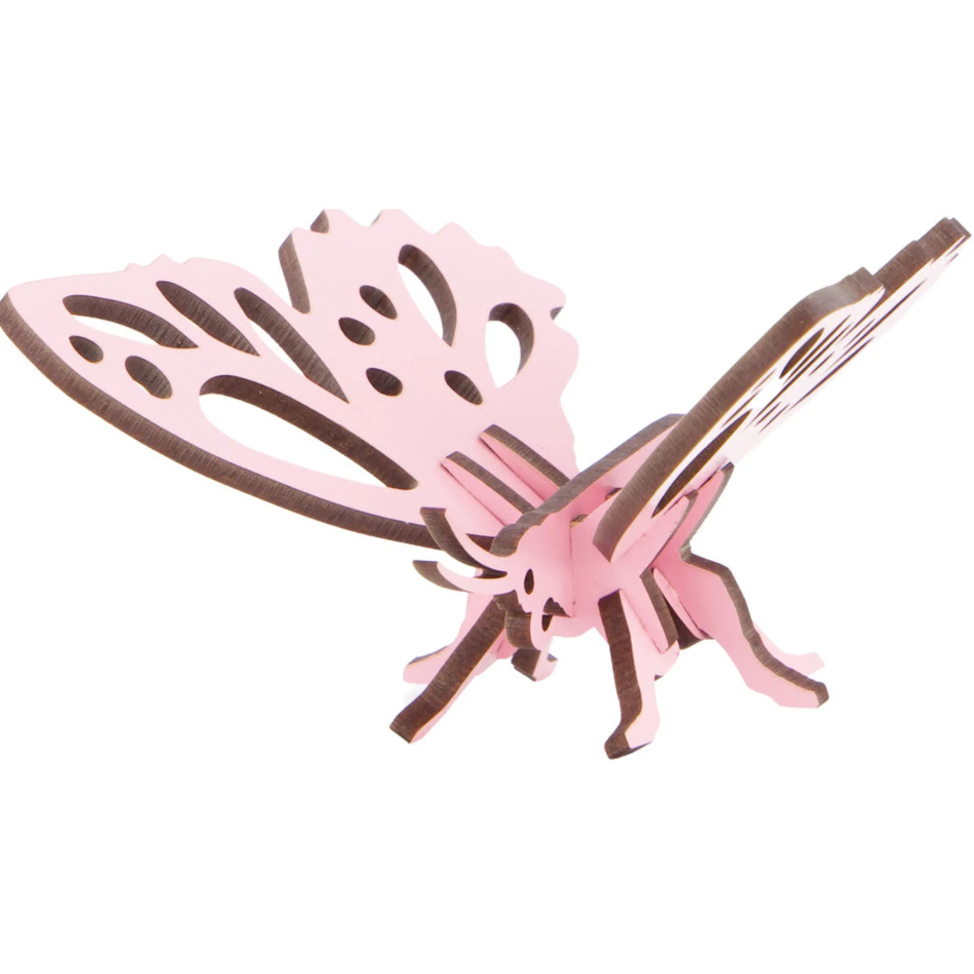 Little & Wood: Butterfly Bliss - Pink 3D Wooden Puzzle Kit