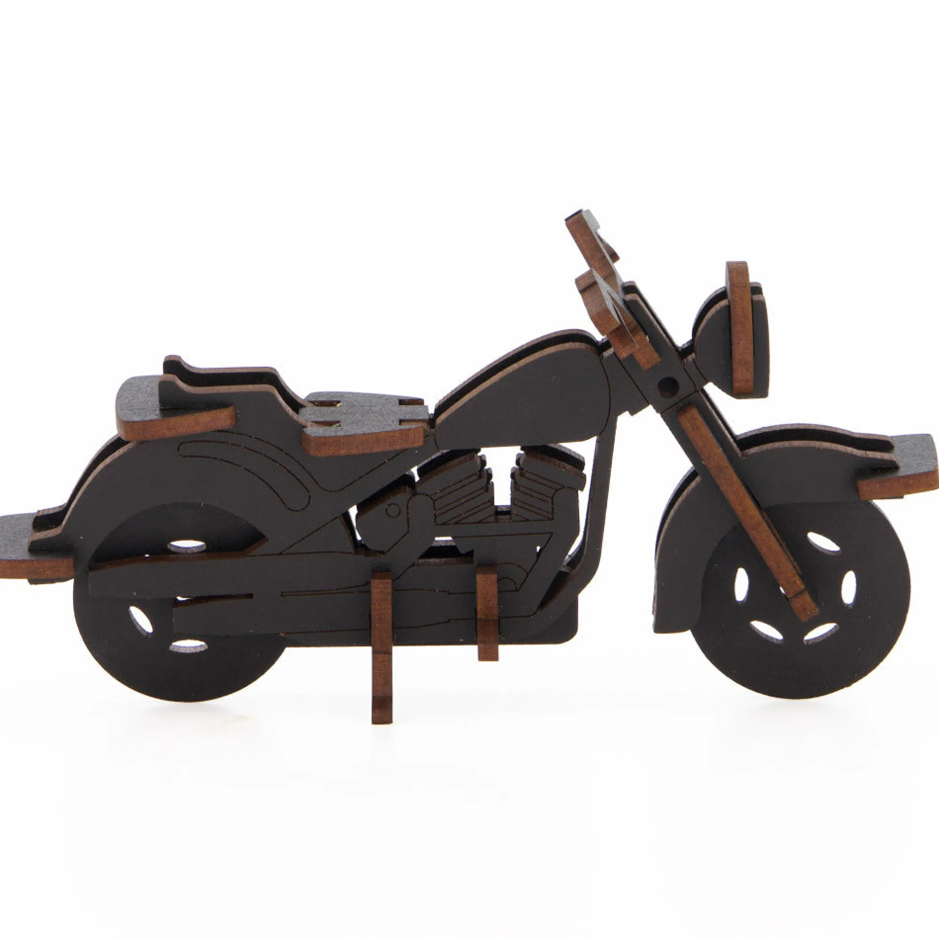 Little & Wood: Cruiser - Medium 3D Wooden Bike Puzzle Kit, Black