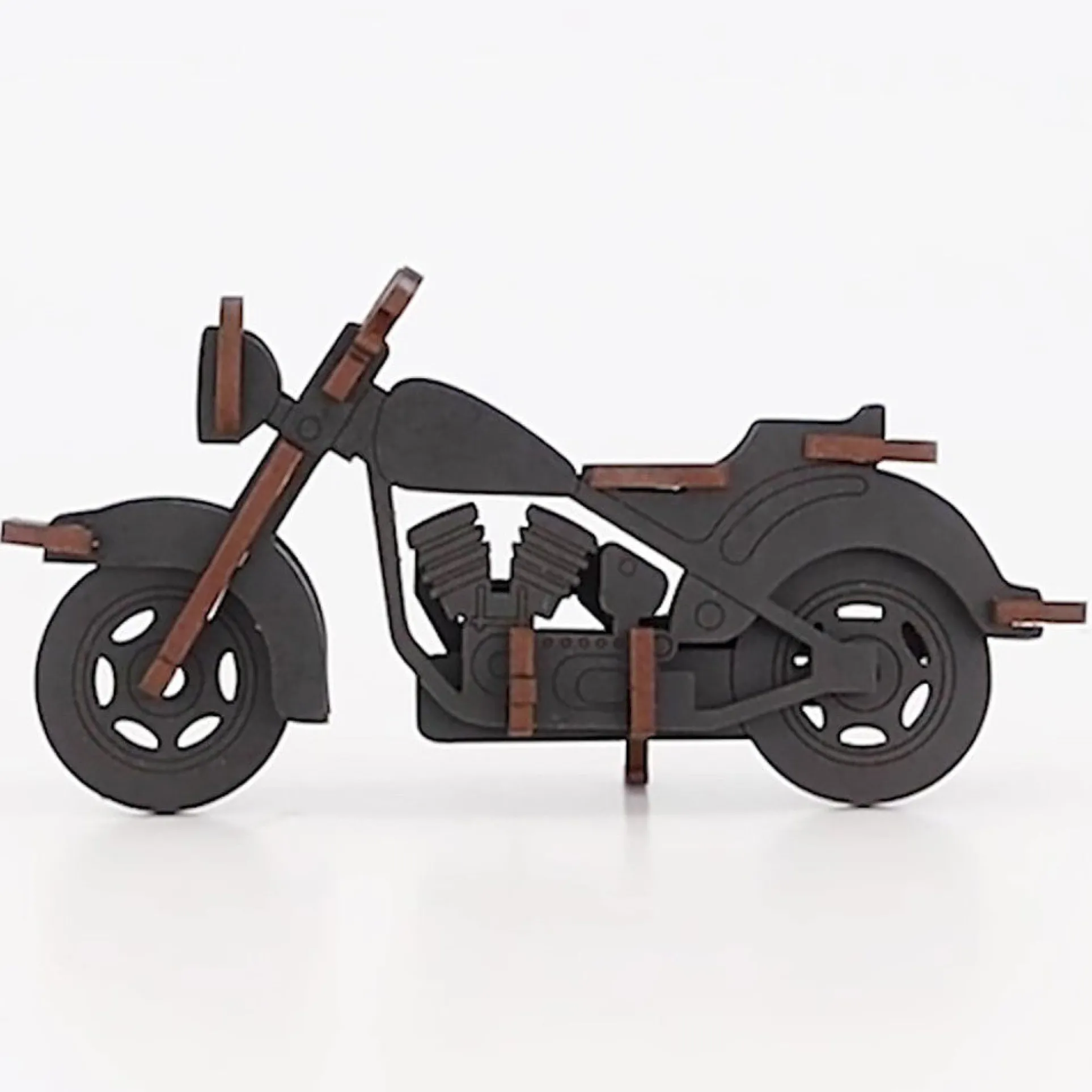 Little & Wood: Cruiser - Medium 3D Wooden Bike Puzzle Kit, Black