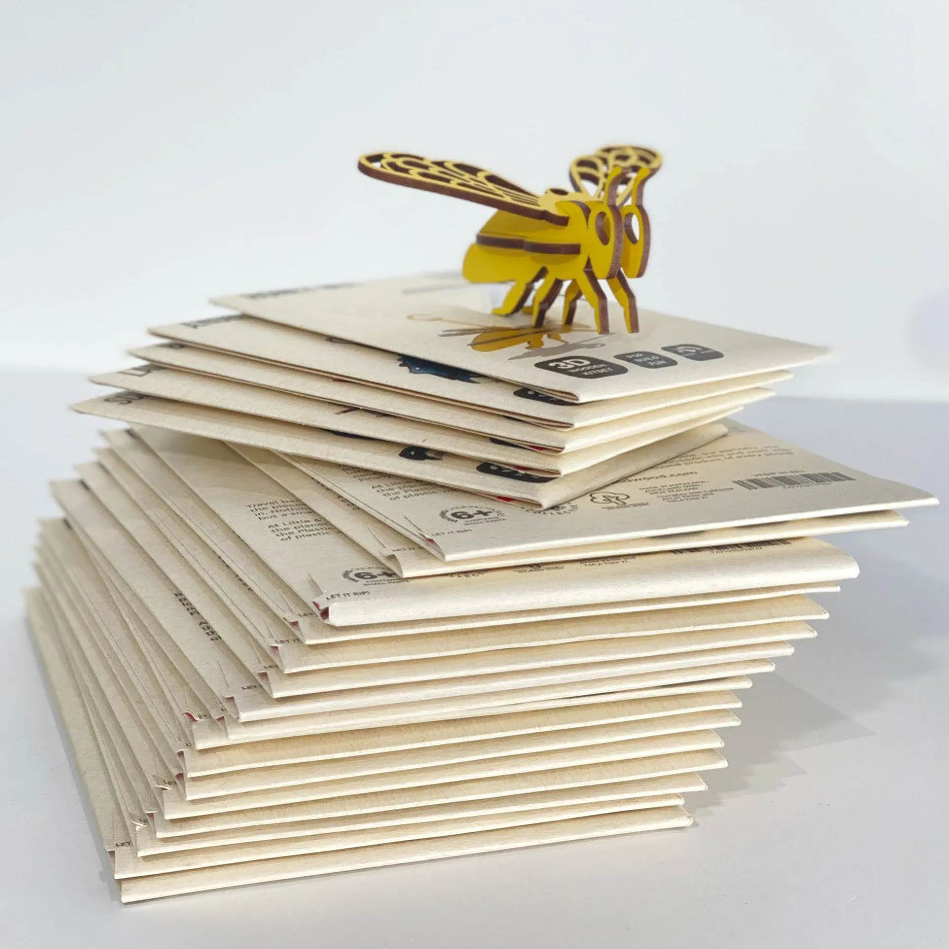 Little & Wood: Honey Bee Yellow 3D Wooden Puzzle Kit