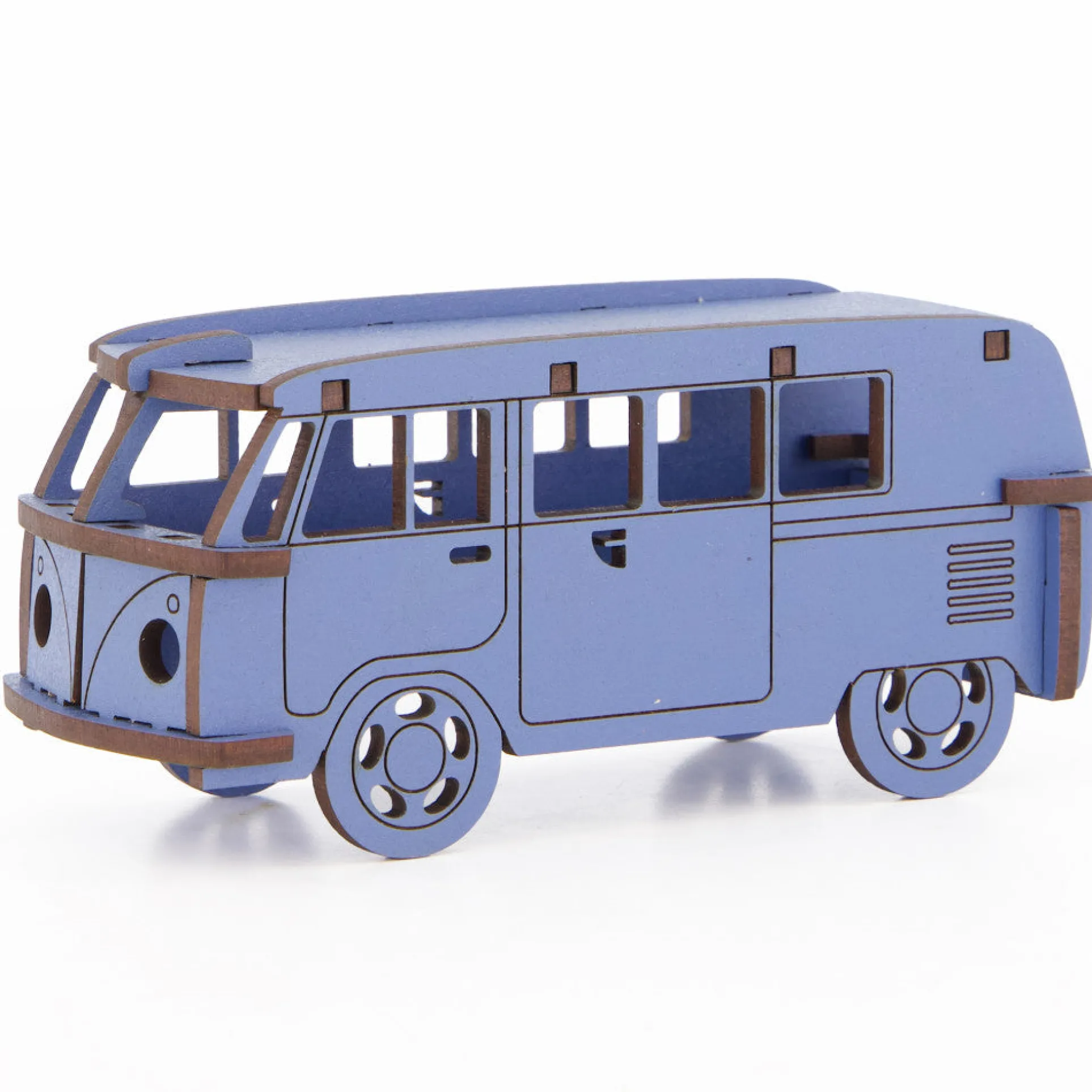 Little & Wood: Woodlet Camper Van Puzzle - Medium Blue 3D Model