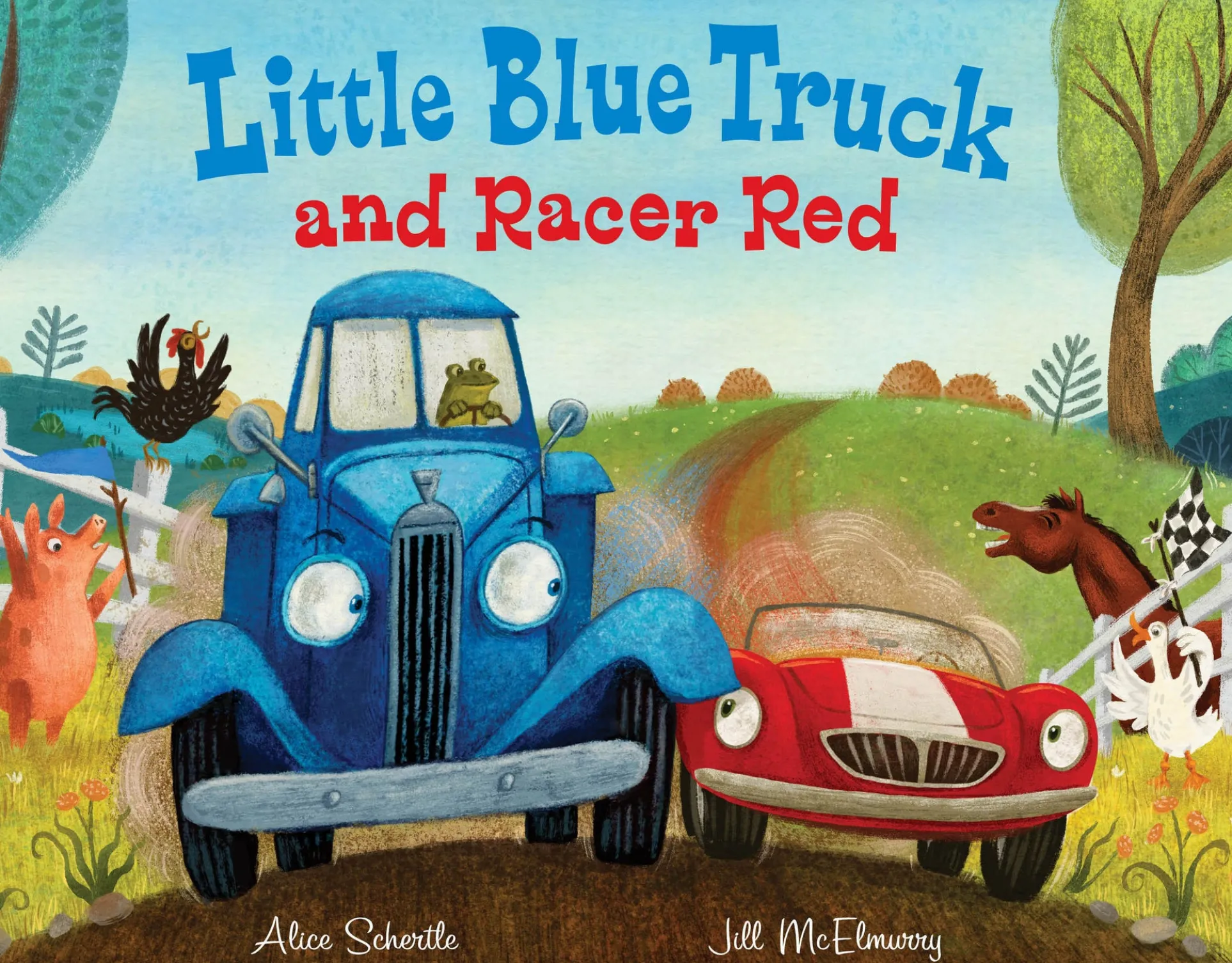 Little Blue Truck and Racer Red Exciting Race Adventure