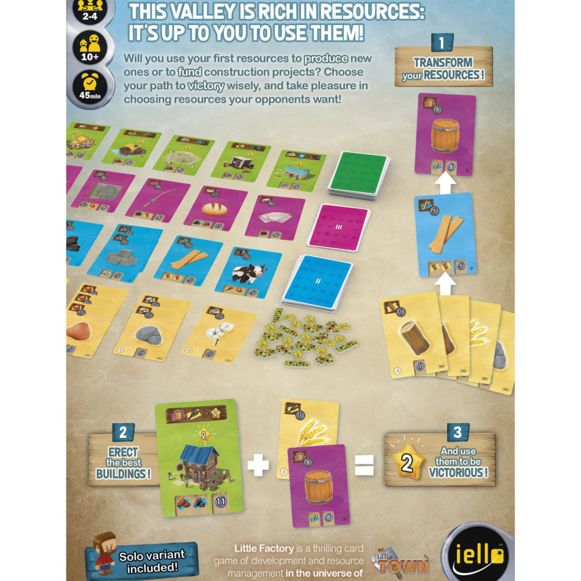 Little Factory Resource Management & Building Card Game by IELLO