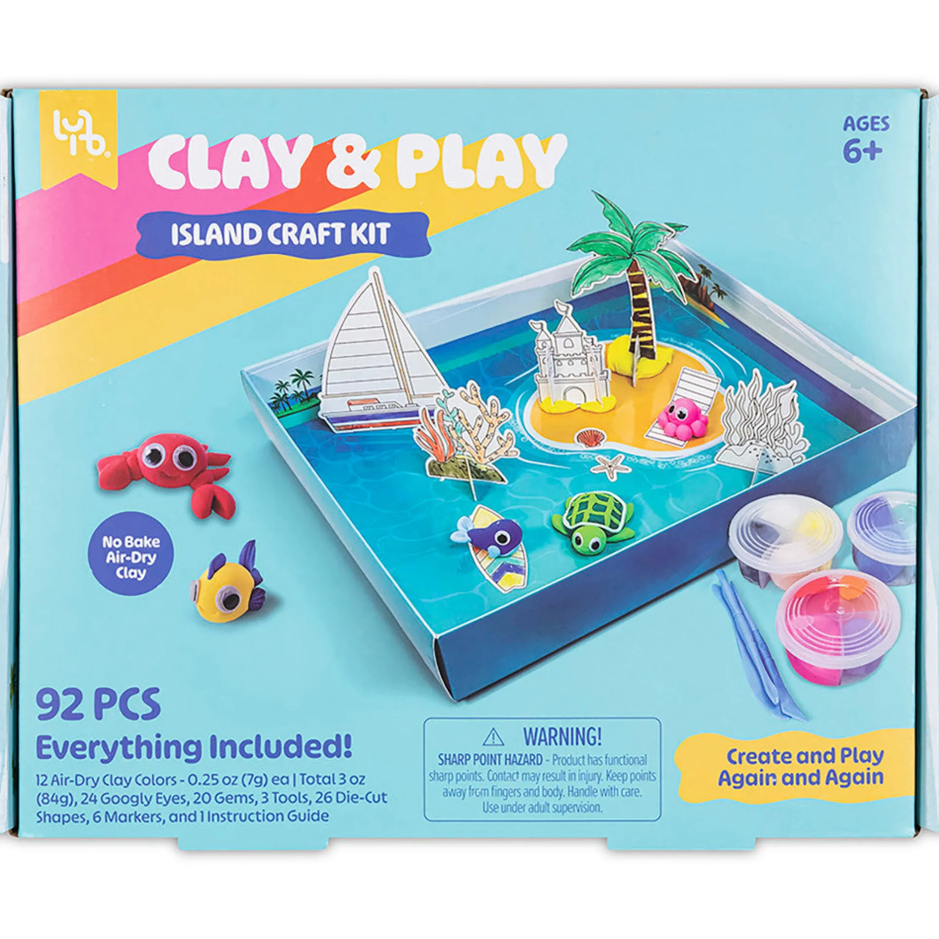 Little Yellow Bicycle Clay & Play Island Adventure Craft Kit - 92pcs