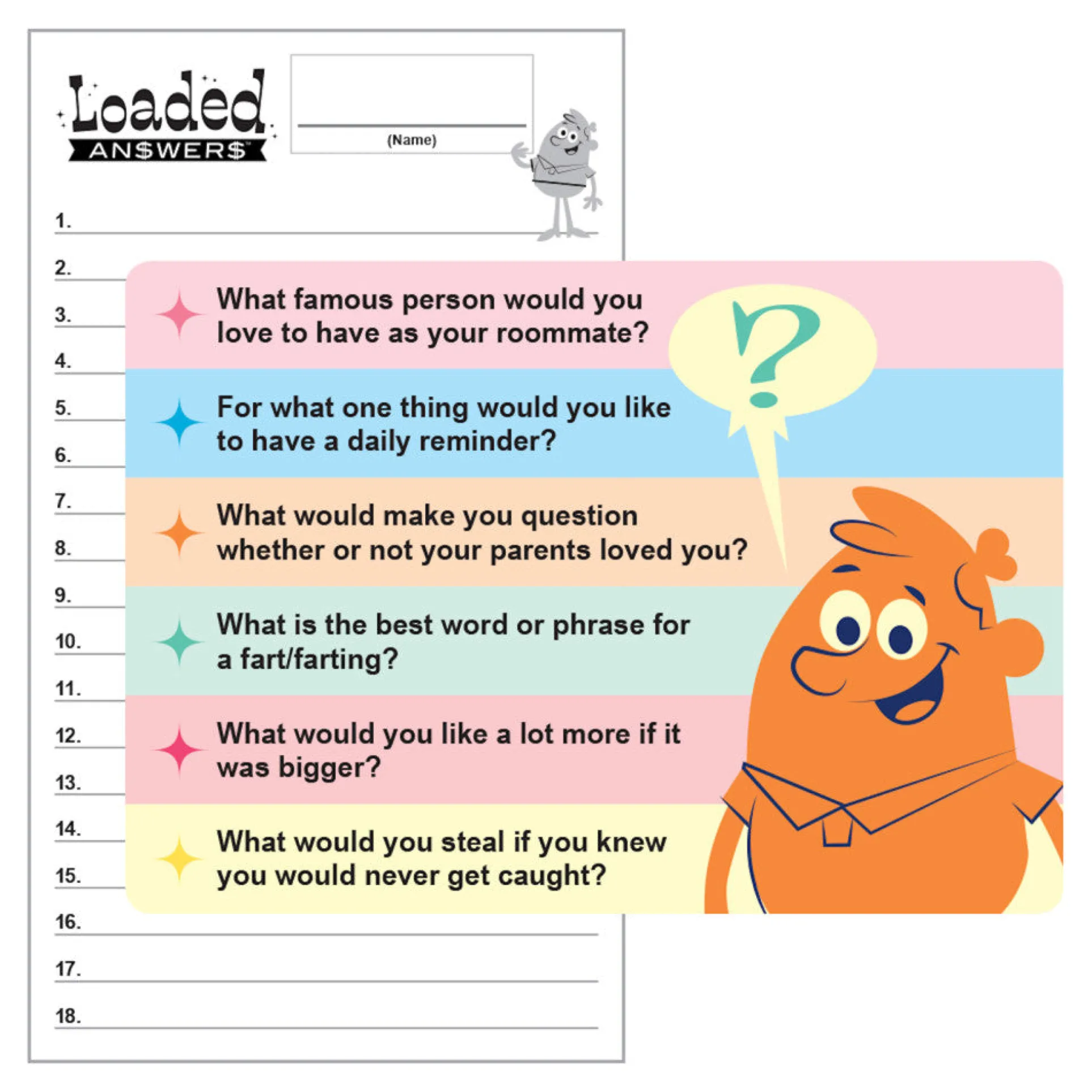 Loaded Answers Party Game - Creative Question and Answer Board Game