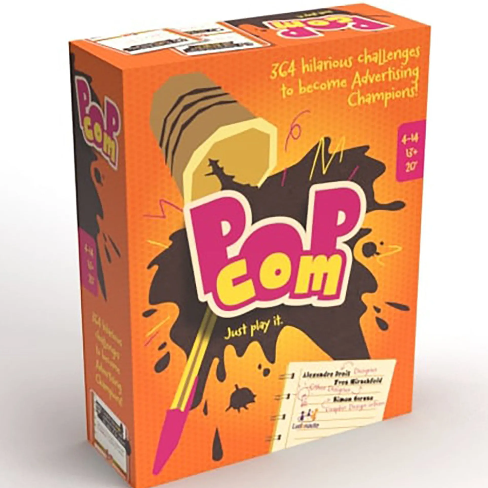 Ludonaute Pop Com: Hilarious Advertising Party Game for Ages 13+