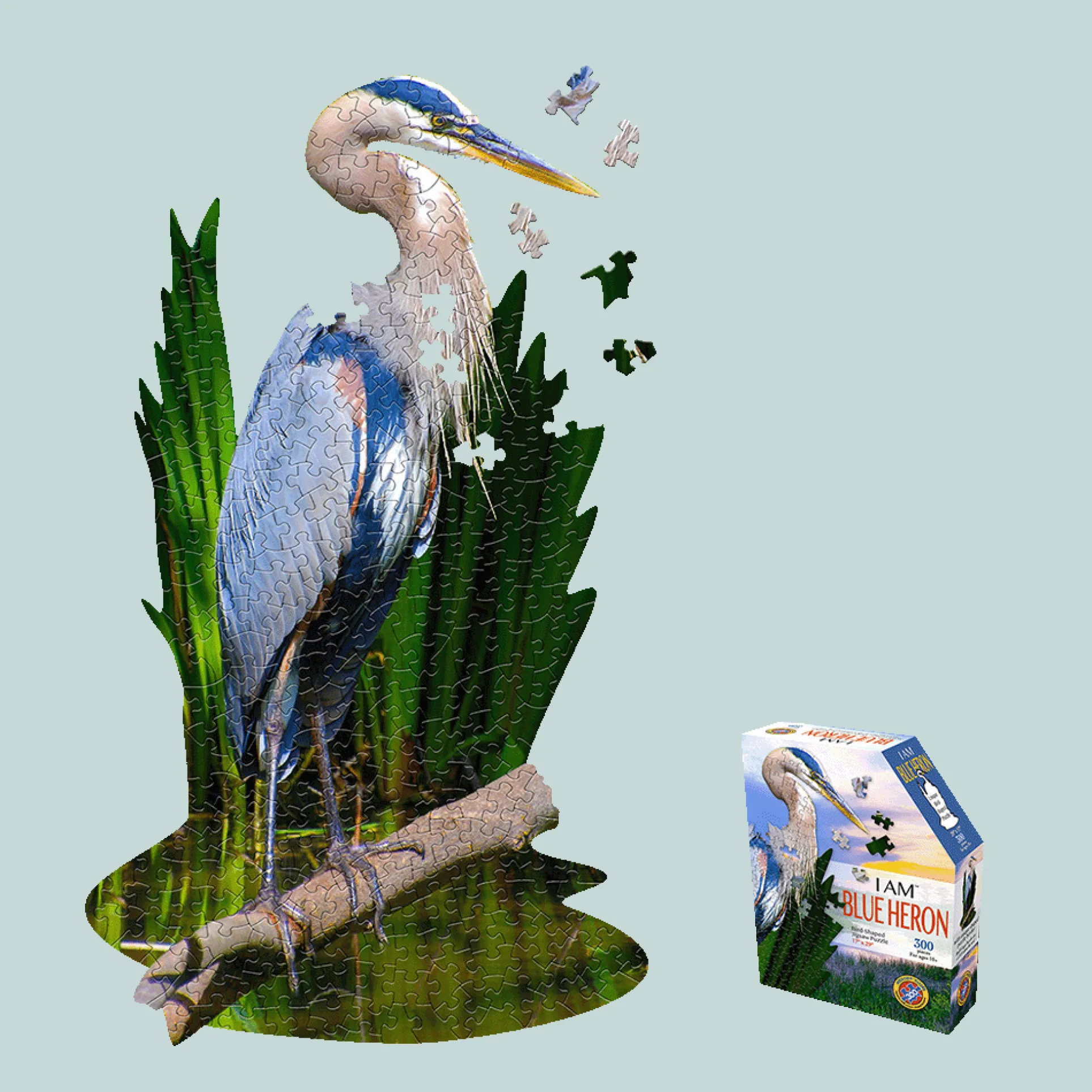 Madd Capp Blue Heron 300-Piece Jigsaw Puzzle