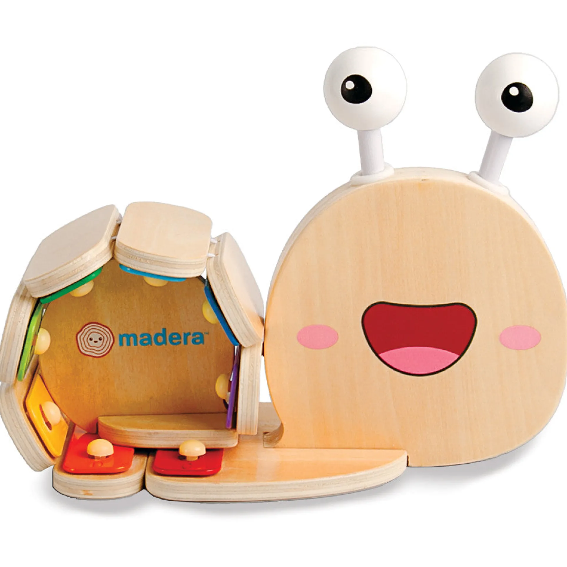 Madera Wood Snailyphone Multicolor Snail-Designed 8-Key Xylophone, for Kids Ages 3+
