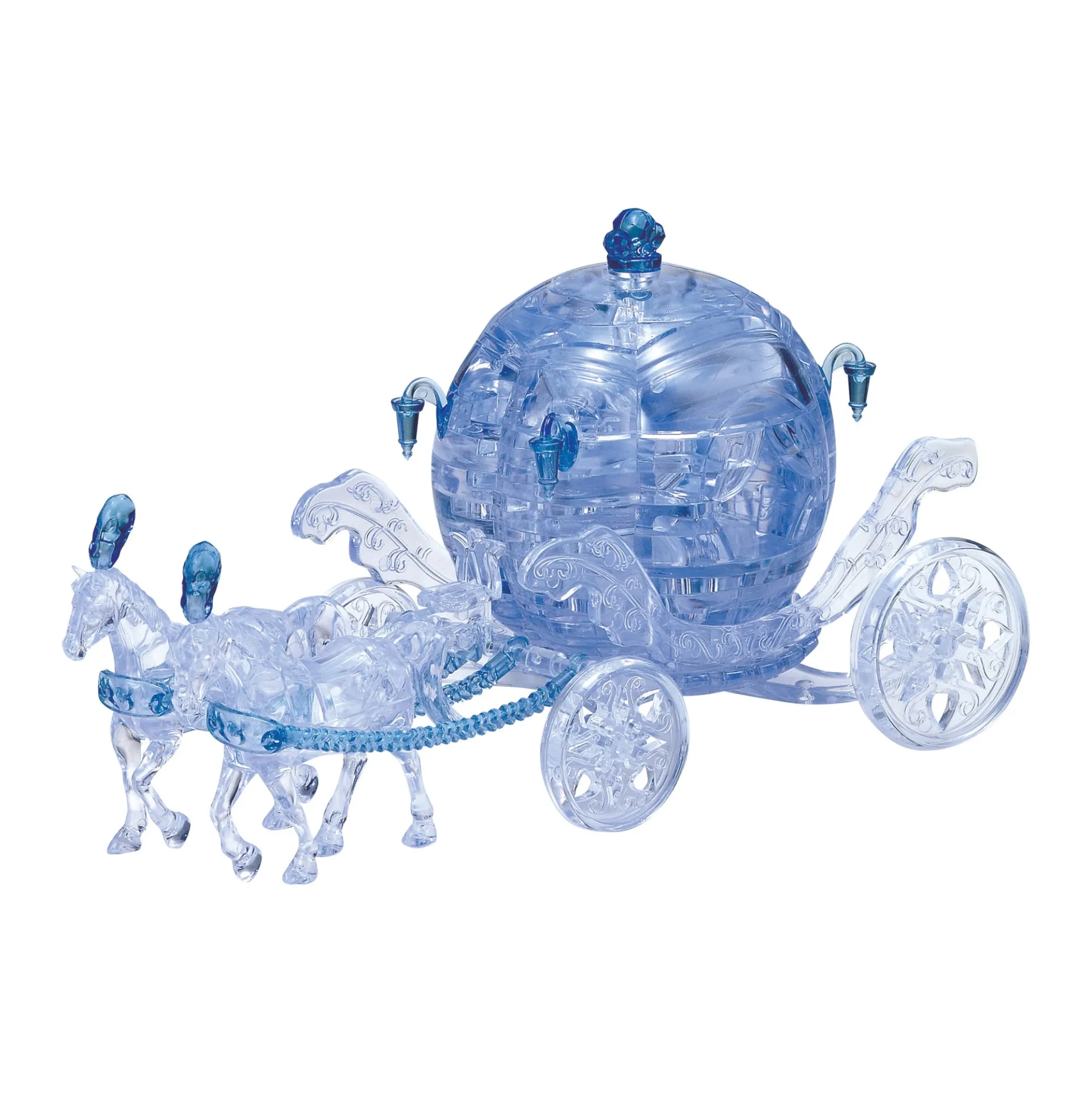 Majestic Blue Royal Carriage 3D Crystal Puzzle - 67 Pieces