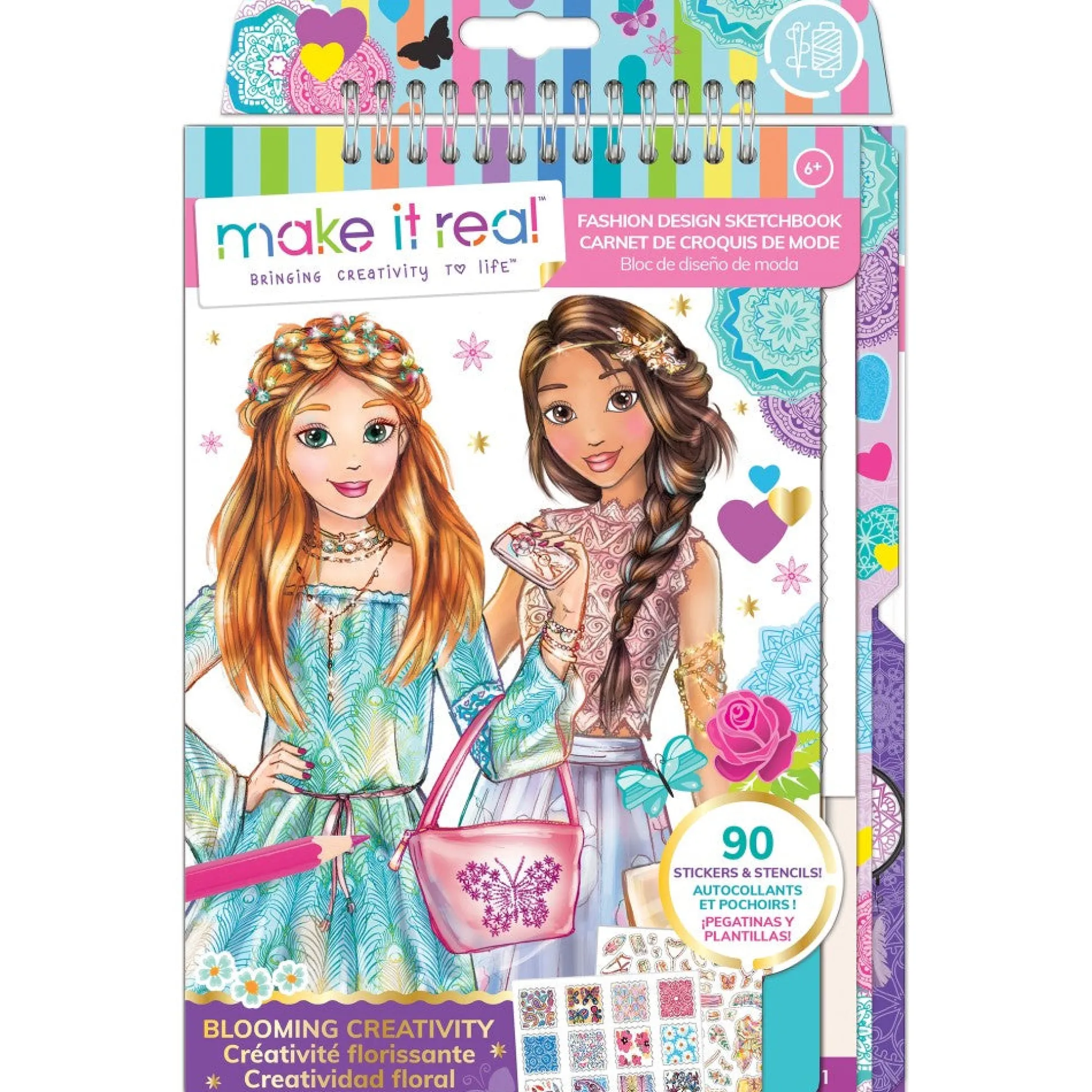 Make It Real Blooming Creativity Fashion Design Sketchbook Kit