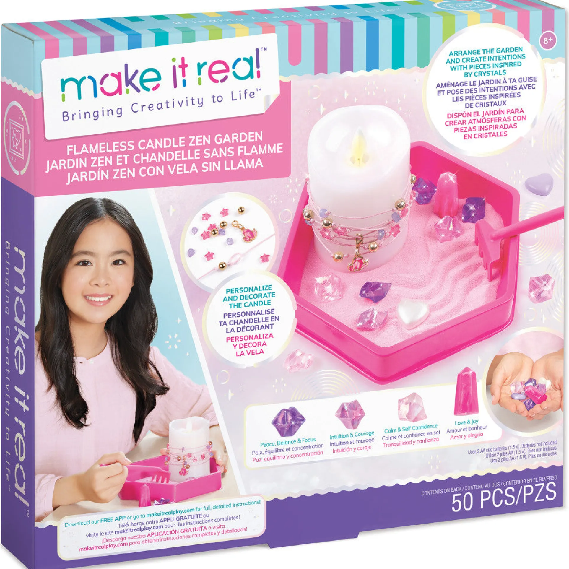Make It Real Creative Zen Garden Kit with Flameless Candle